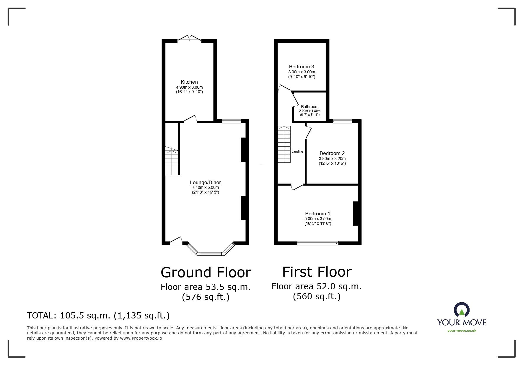 Floorplan of 3 bedroom End Terrace House for sale, Hedge Place Road, Greenhithe, Kent, DA9