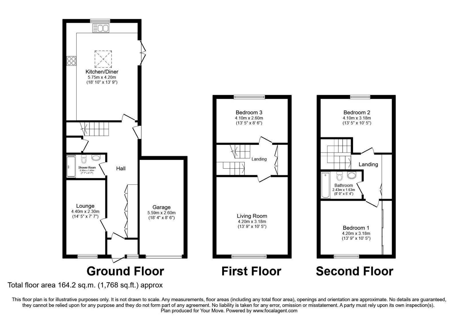 Floorplan of 1 bedroom Semi Detached House to rent, Phoenix Place, Dartford, Kent, DA1