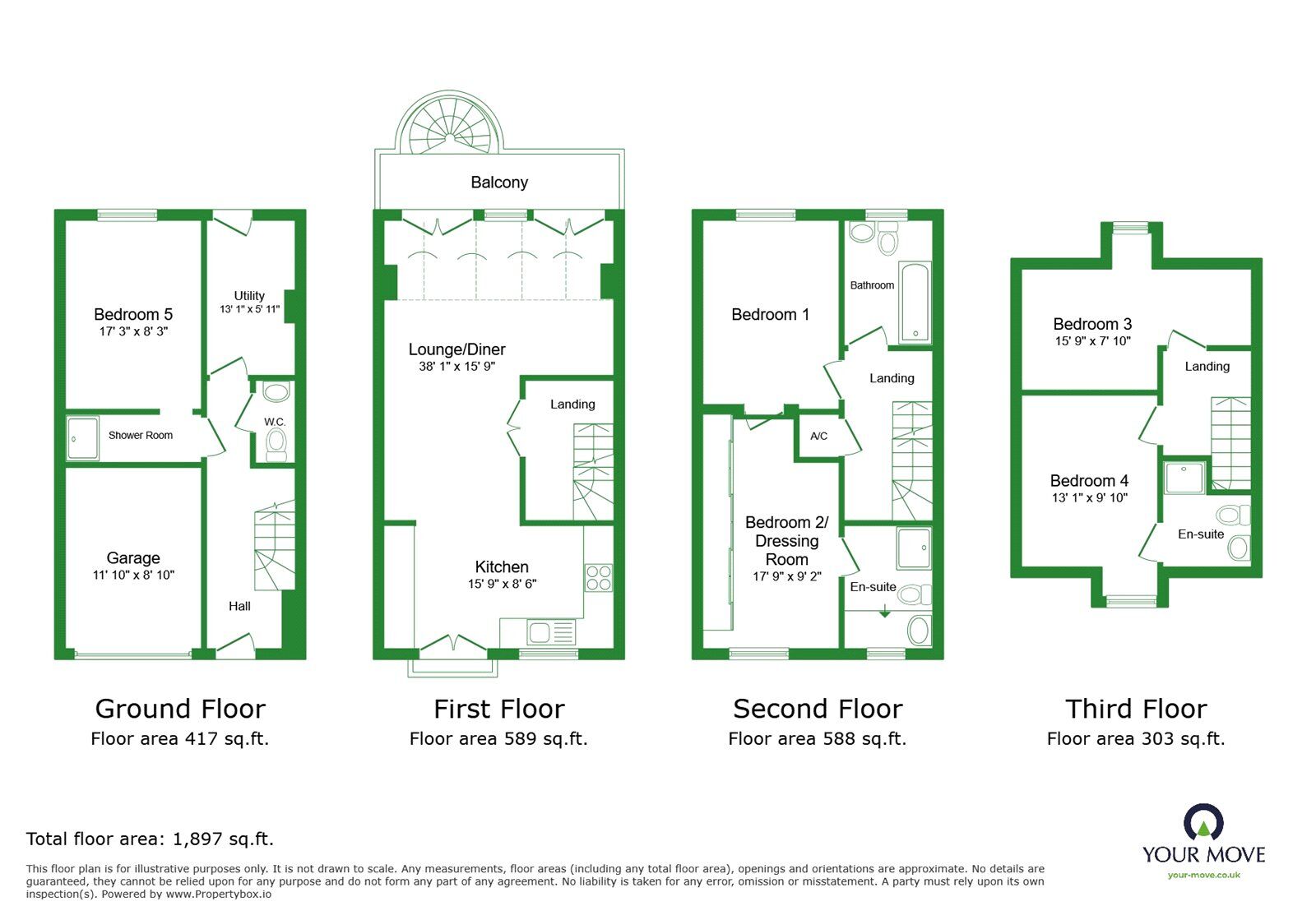 Floorplan of 4 bedroom Mid Terrace House for sale, Sandpiper Close, Greenhithe, Kent, DA9