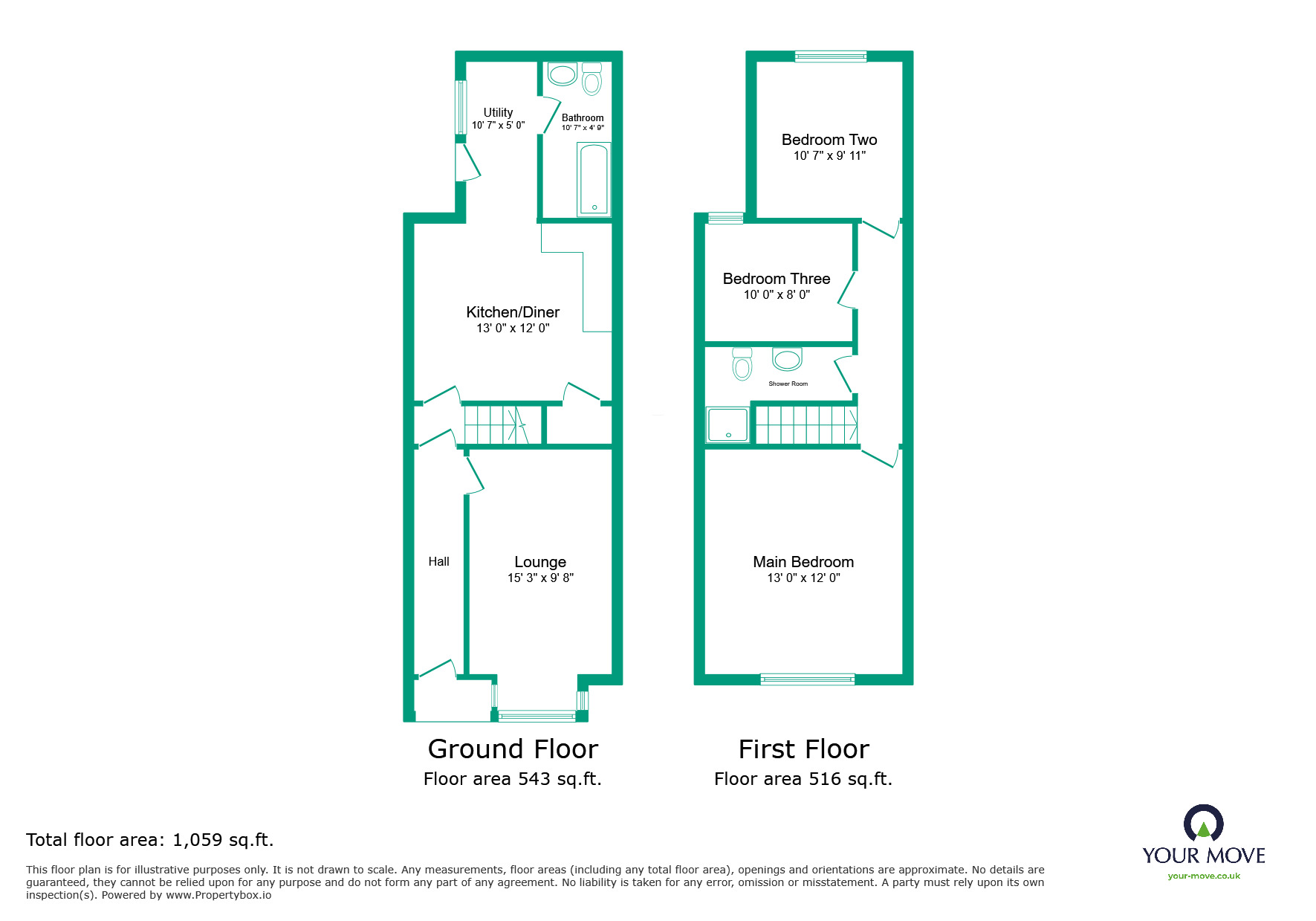 Floorplan of 3 bedroom Semi Detached House for sale, The Brent, Dartford, Kent, DA1