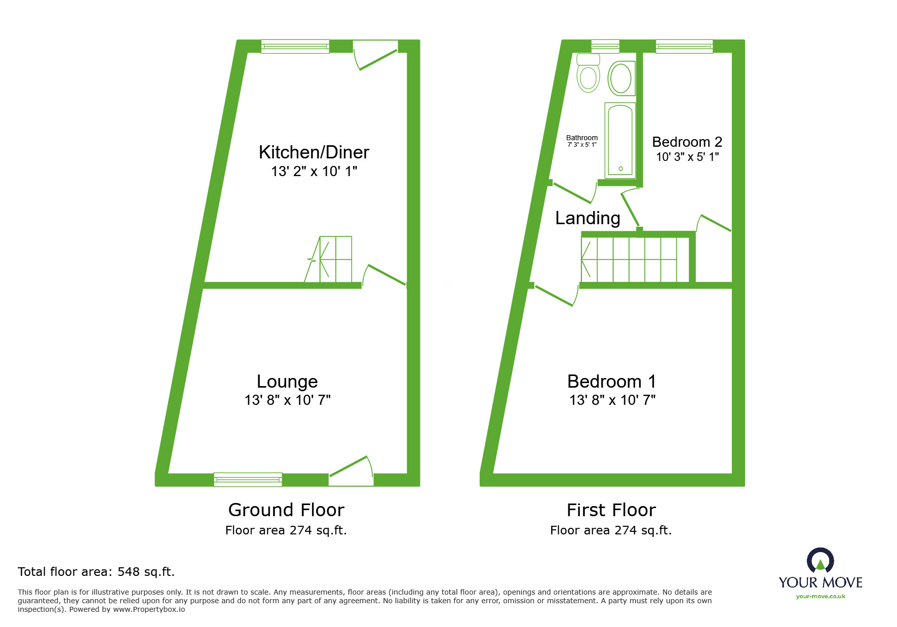 Floorplan of 2 bedroom End Terrace House for sale, Mount Pleasant Road, Dartford, Kent, DA1