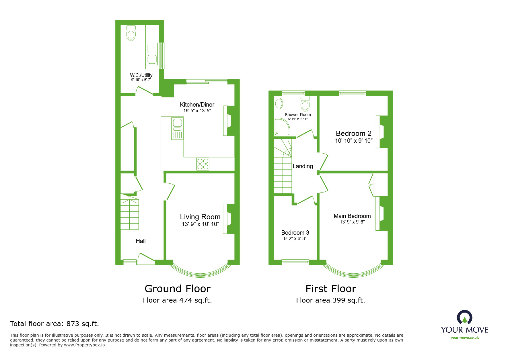 Floorplan of 3 bedroom Mid Terrace House for sale, Cumberland Drive, Dartford, Kent, DA1