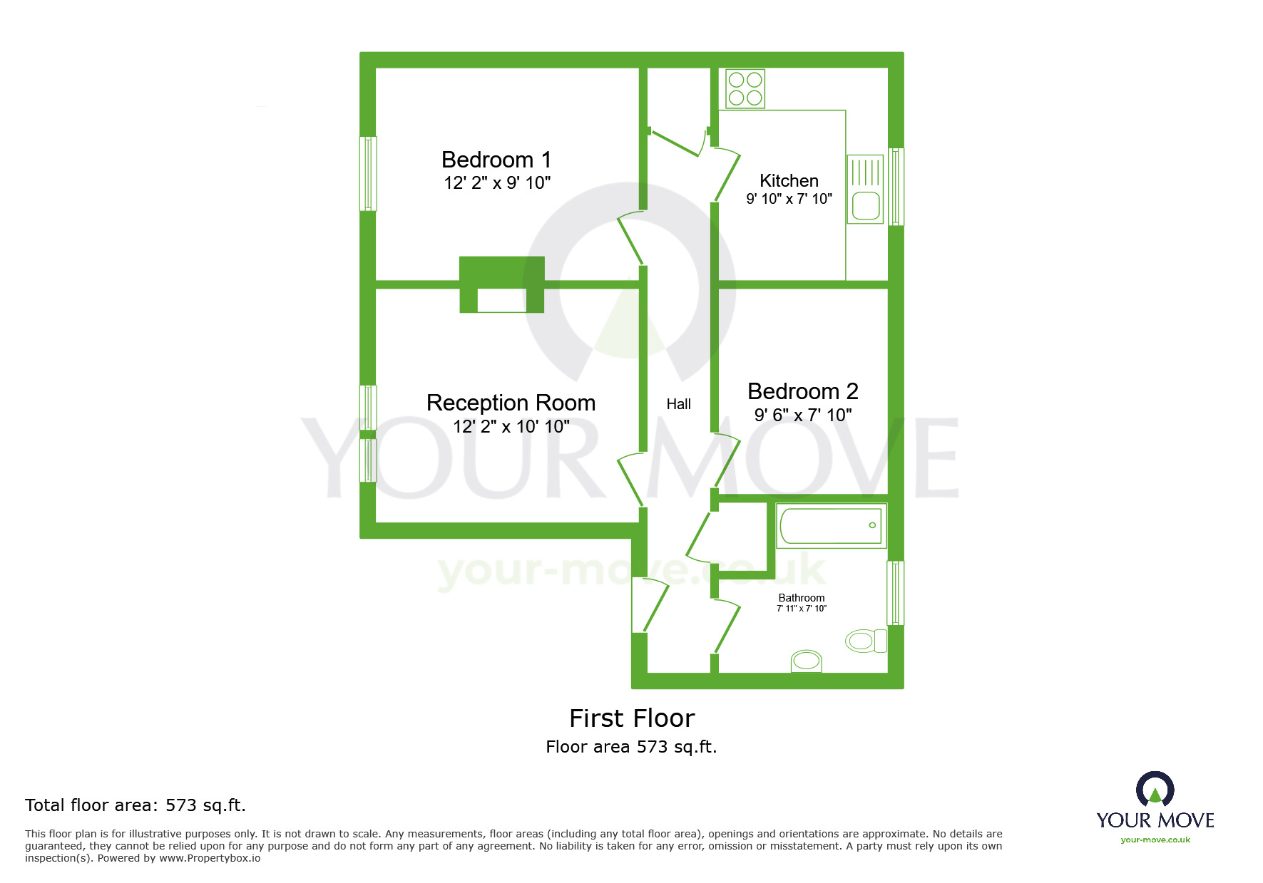 Floorplan of 2 bedroom  Flat for sale, Cobham Terrace, Bean Road, Kent, DA9