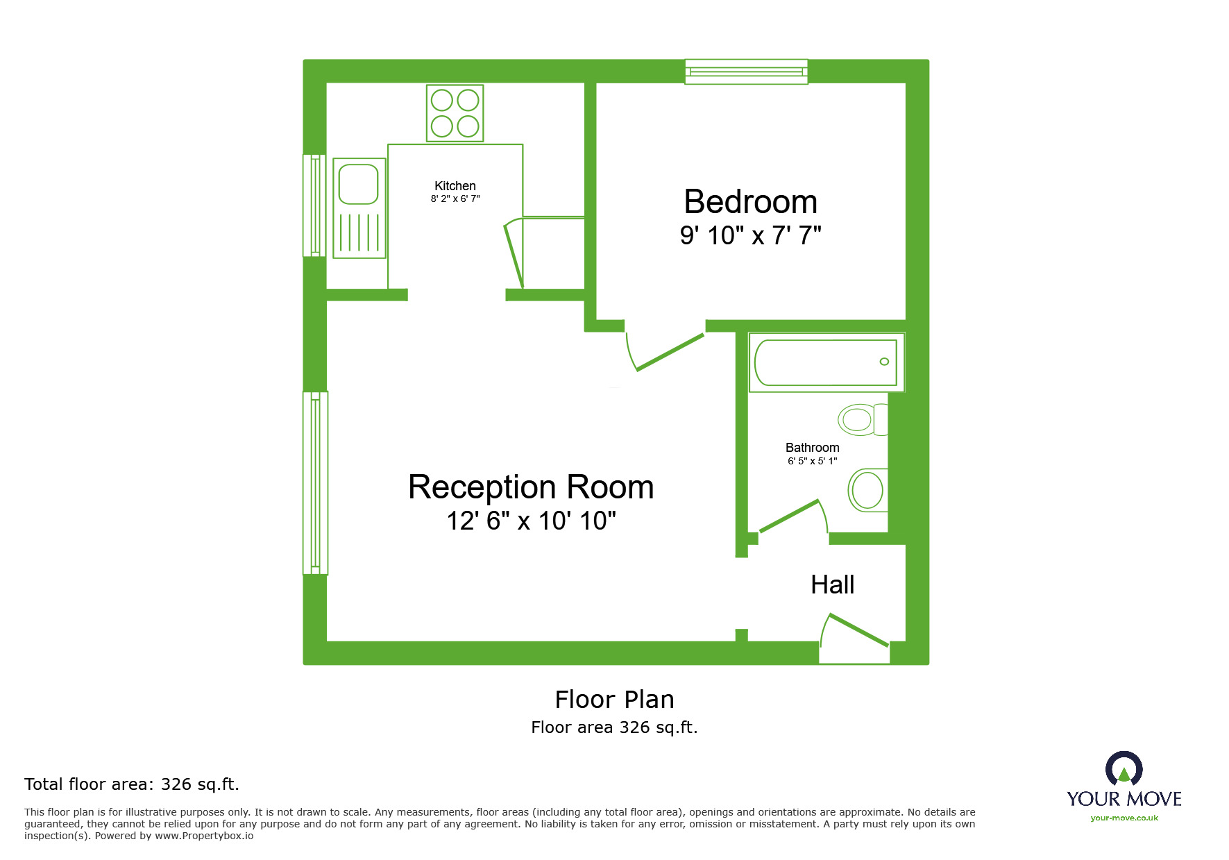 Floorplan of 1 bedroom  Flat to rent, Osbourne Road, Dartford, Kent, DA2