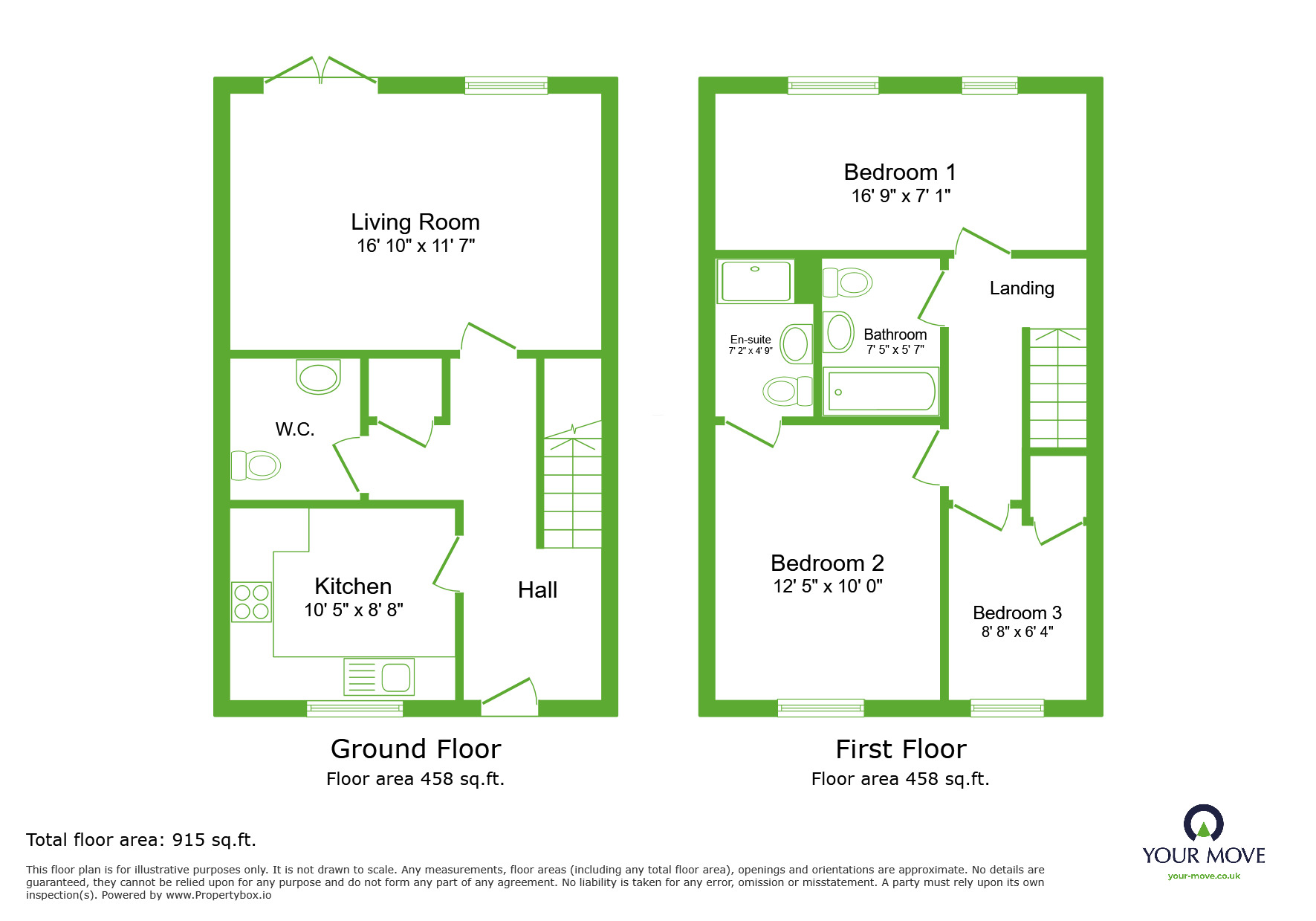 Floorplan of 3 bedroom Mid Terrace House for sale, Ashmore Close, Dartford, Kent, DA1