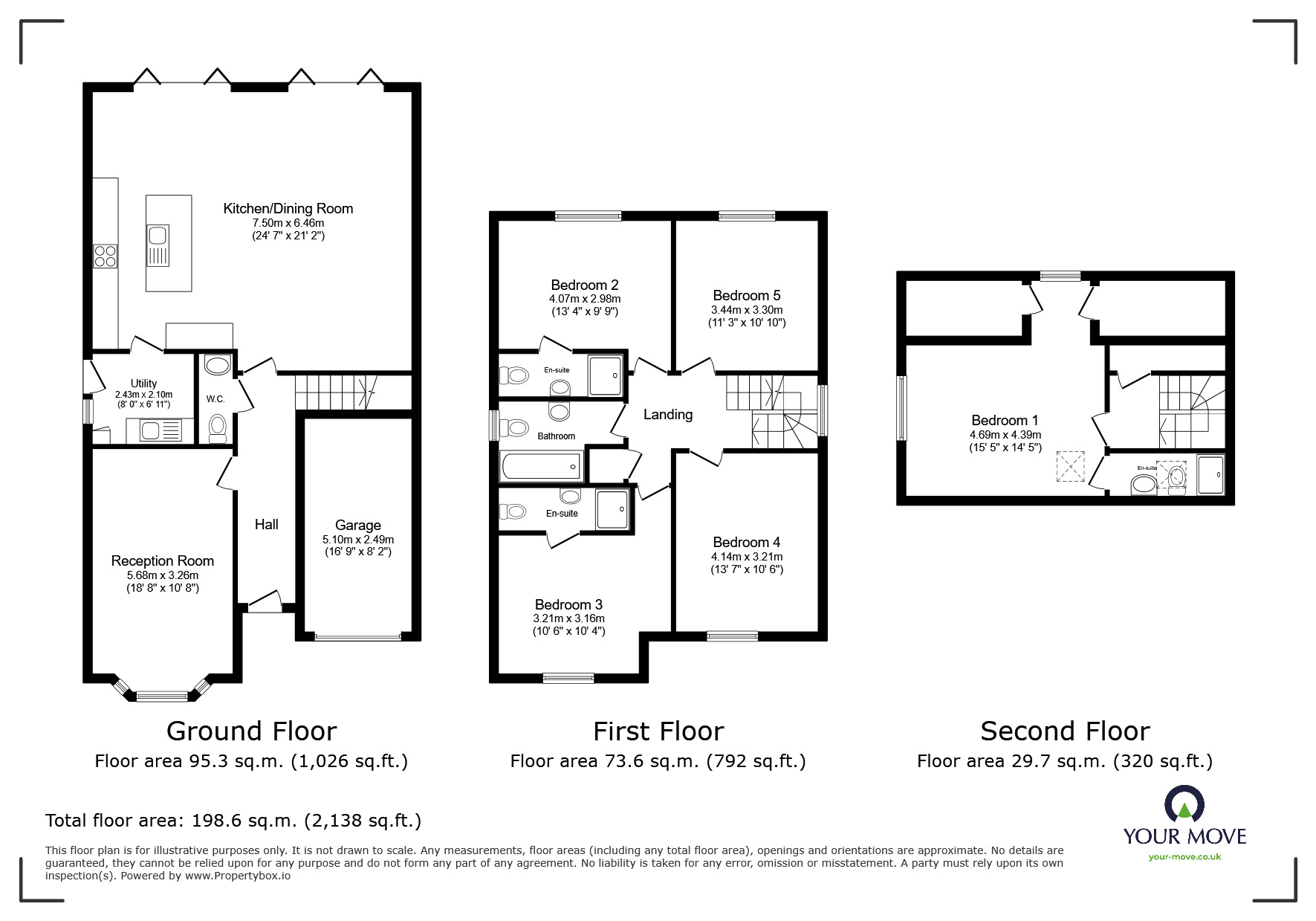 Floorplan of 5 bedroom Detached House for sale, Viking Way, West Kingsdown, Kent, TN15