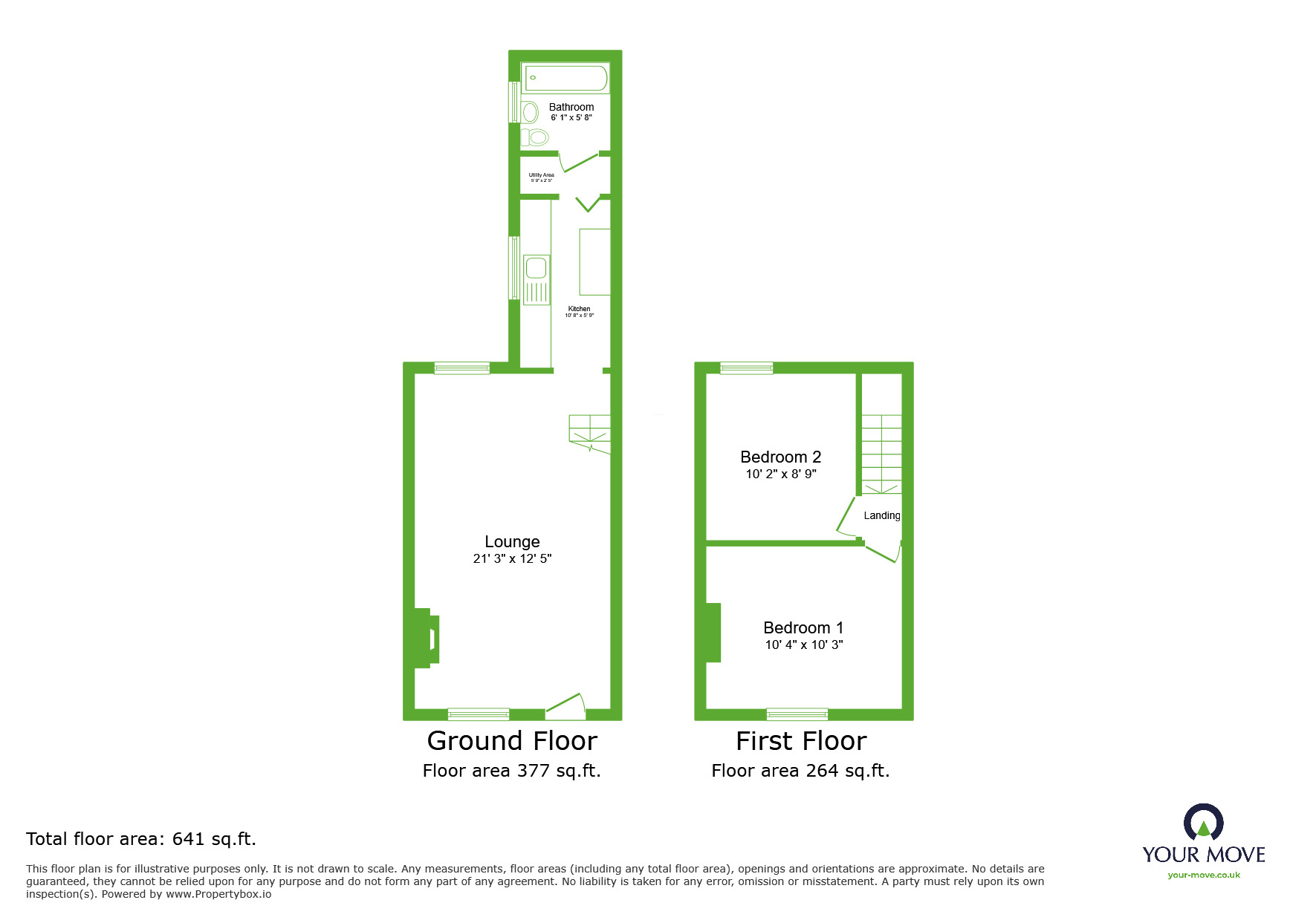 Floorplan of 2 bedroom End Terrace House to rent, Wellington Road, Dartford, Kent, DA1