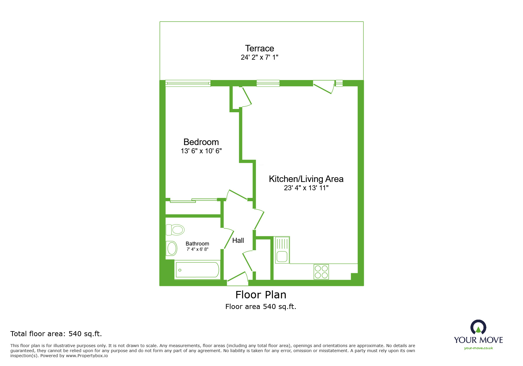 Floorplan of 1 bedroom  Flat to rent, James Smith Court, Dartford, Kent, DA1
