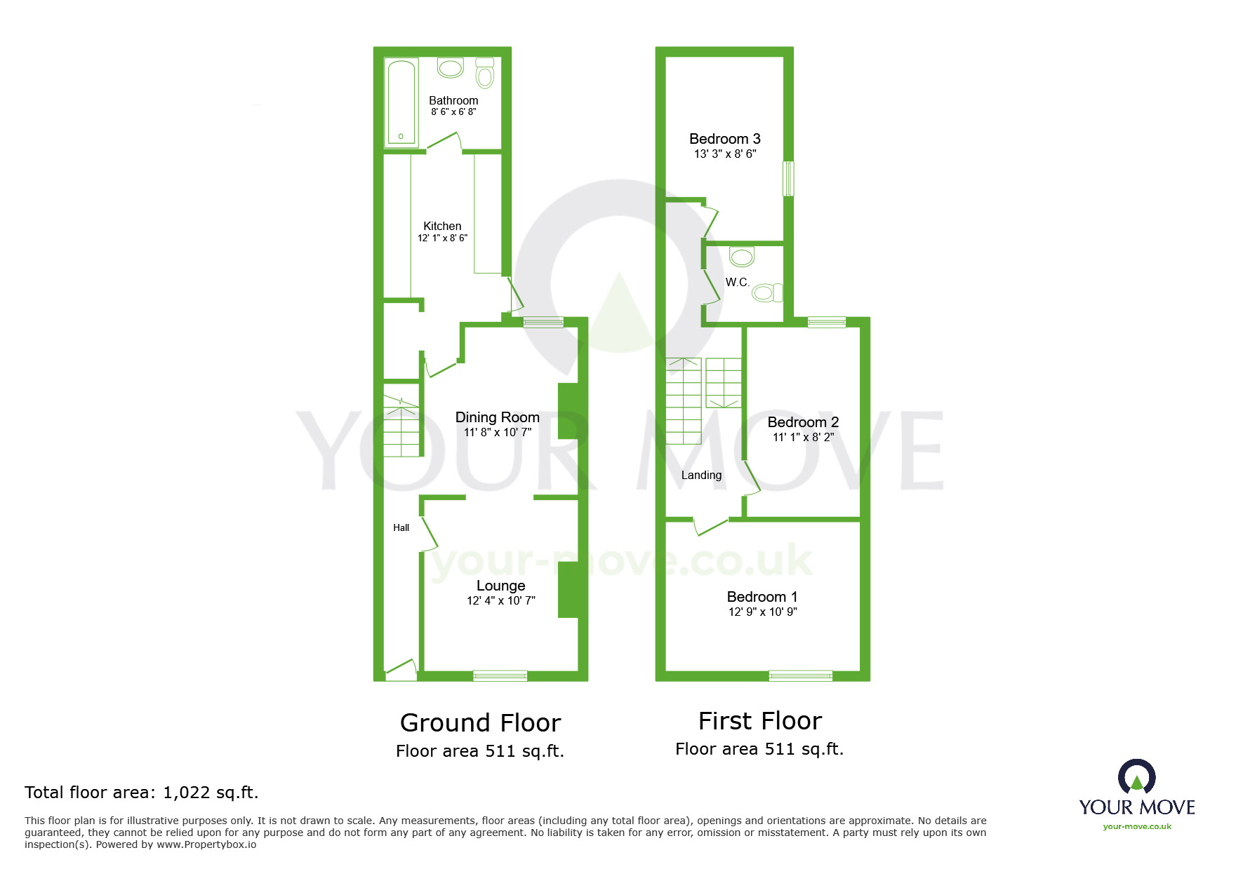Floorplan of 3 bedroom Mid Terrace House for sale, Great Queen Street, Dartford, Kent, DA1