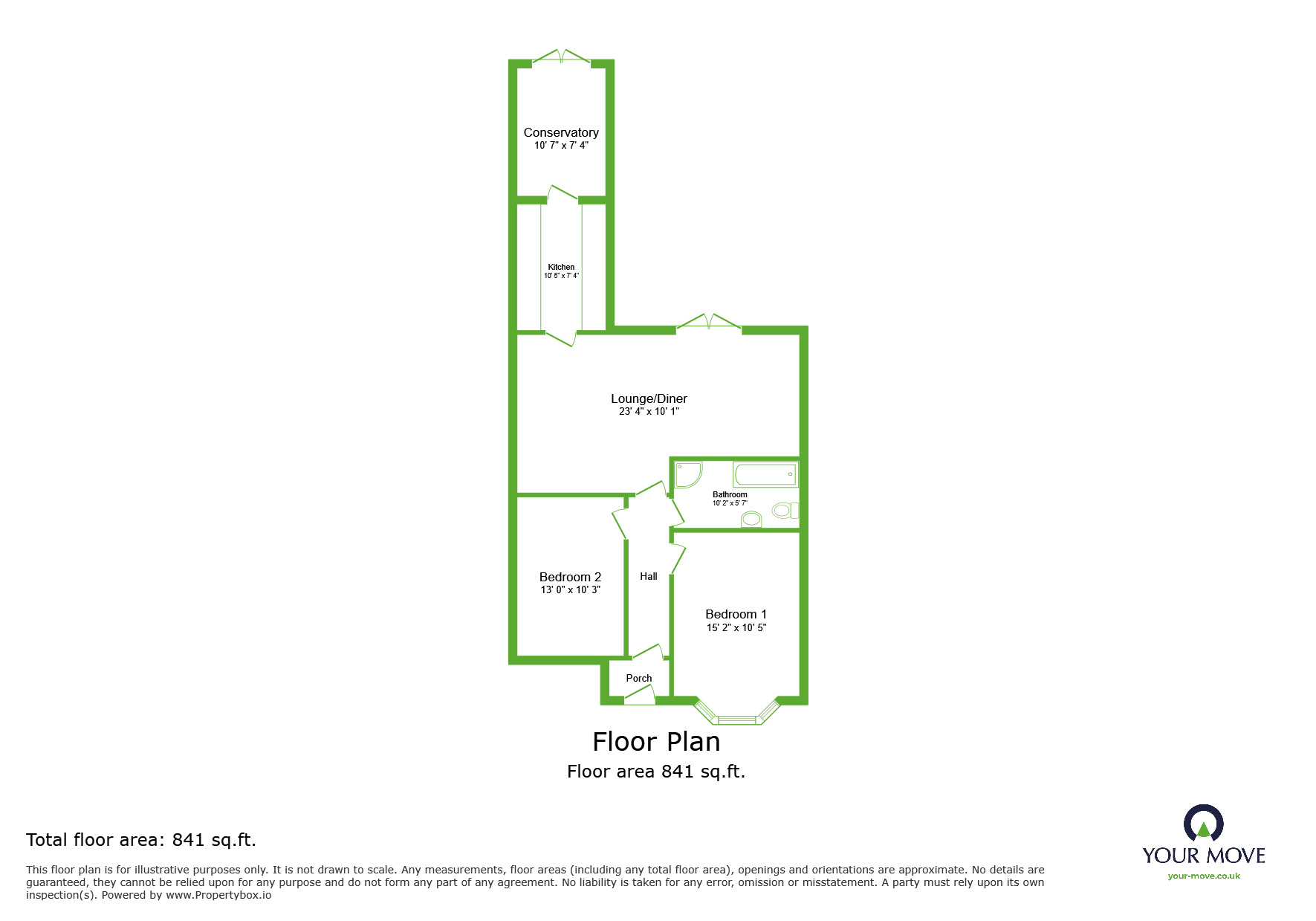 Floorplan of 2 bedroom Semi Detached Bungalow for sale, Main Road, Sutton At Hone, Kent, DA4