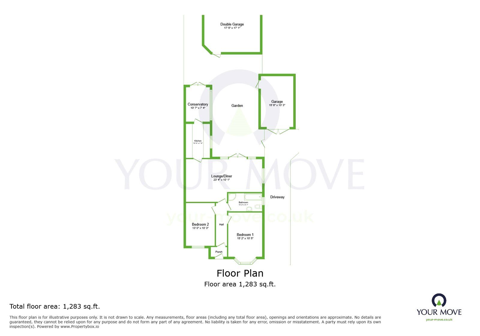Floorplan of 2 bedroom Semi Detached Bungalow for sale, Main Road, Sutton At Hone, Kent, DA4