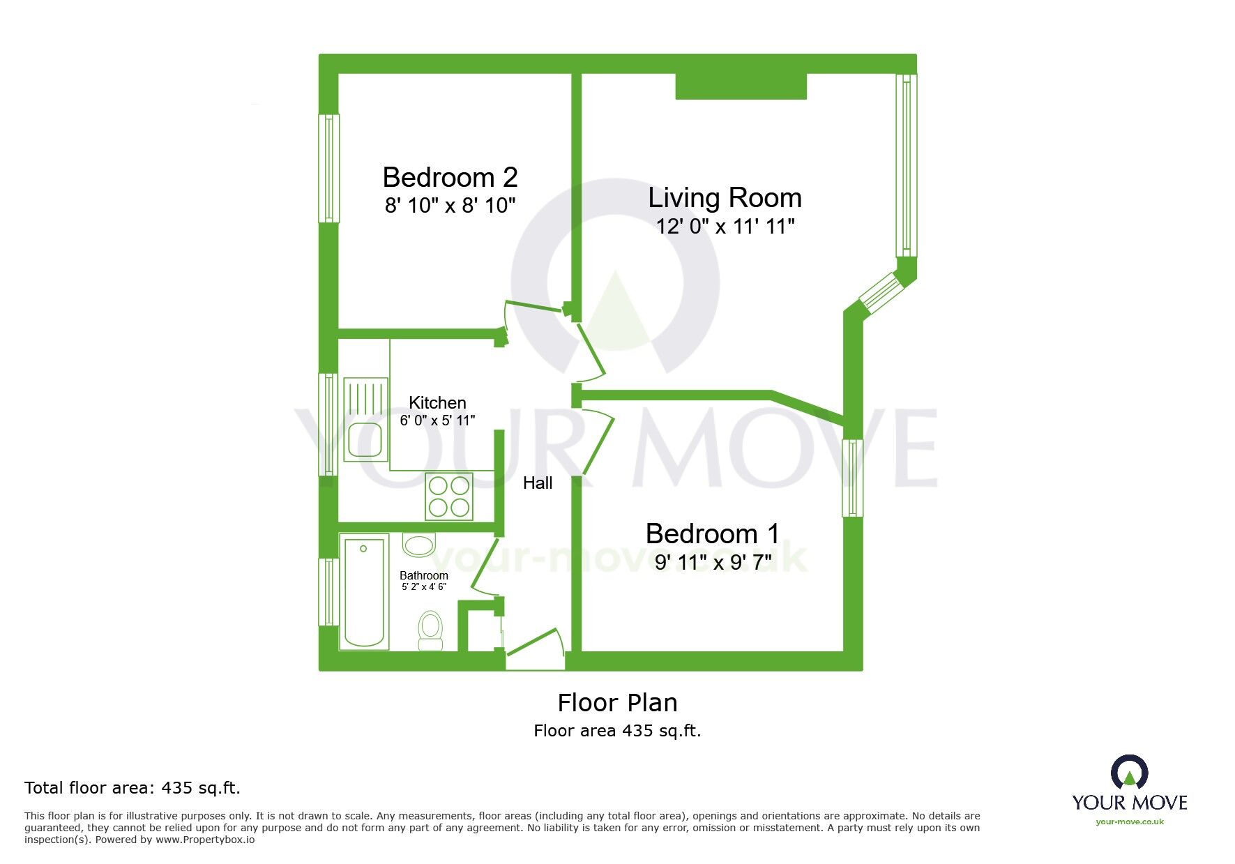 Floorplan of 2 bedroom  Flat for sale, Burnham Road, Dartford, Kent, DA1