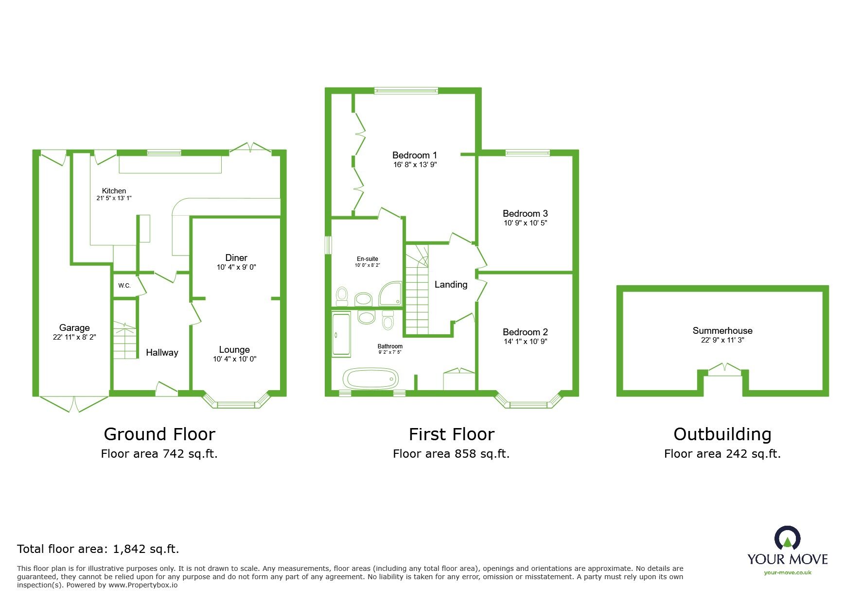 Floorplan of 3 bedroom Semi Detached House for sale, Lingfield Avenue, Dartford, Kent, DA2