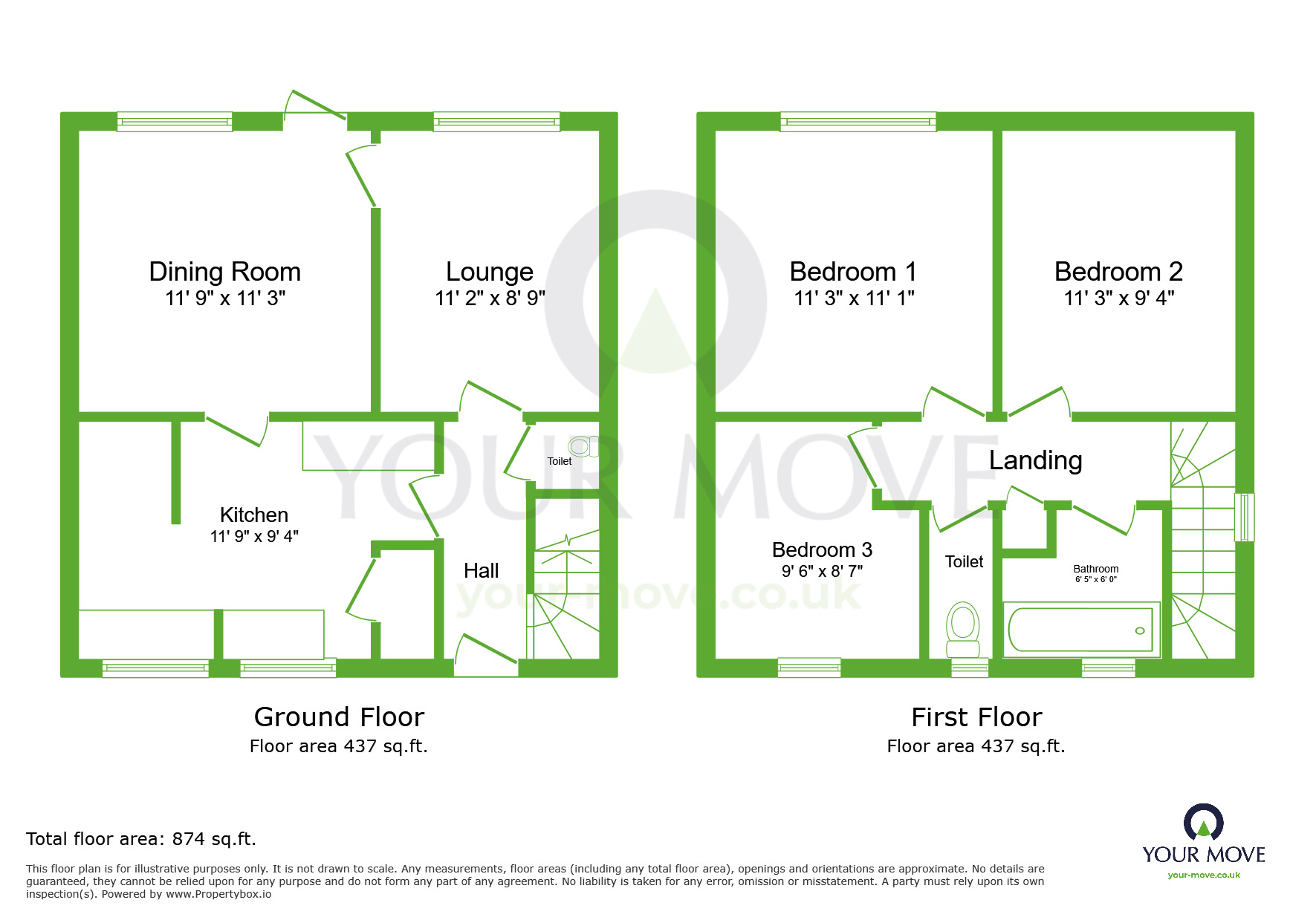Floorplan of 3 bedroom End Terrace House for sale, Attlee Drive, Dartford, Kent, DA1