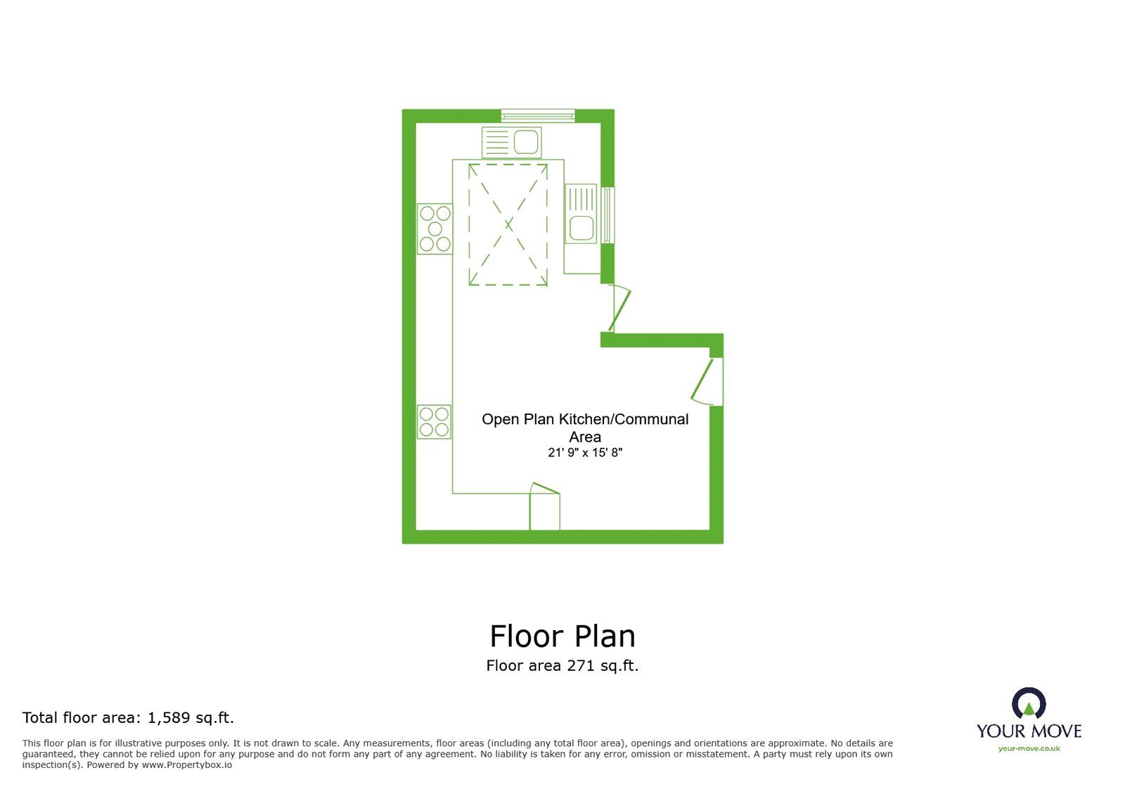 Floorplan of 1 bedroom  Room to rent, Warren Road, Bexleyheath, DA6