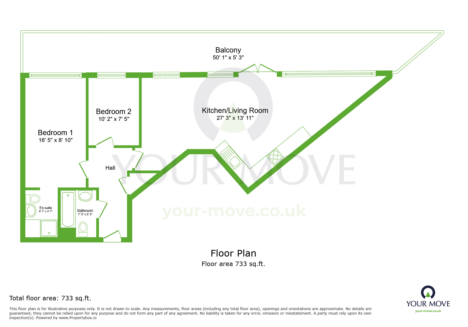 Floorplan of 2 bedroom  Flat to rent, Park Lane, Greenhithe, Kent, DA9