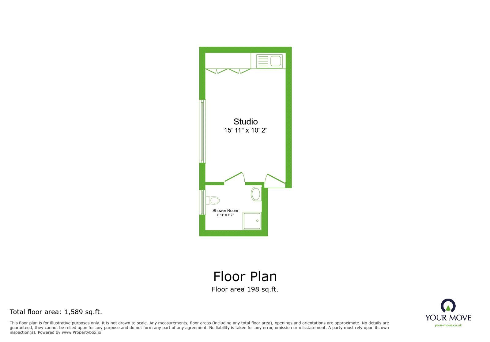 Floorplan of 1 bedroom Detached Room to rent, Warren Road, Bexleyheath, DA6