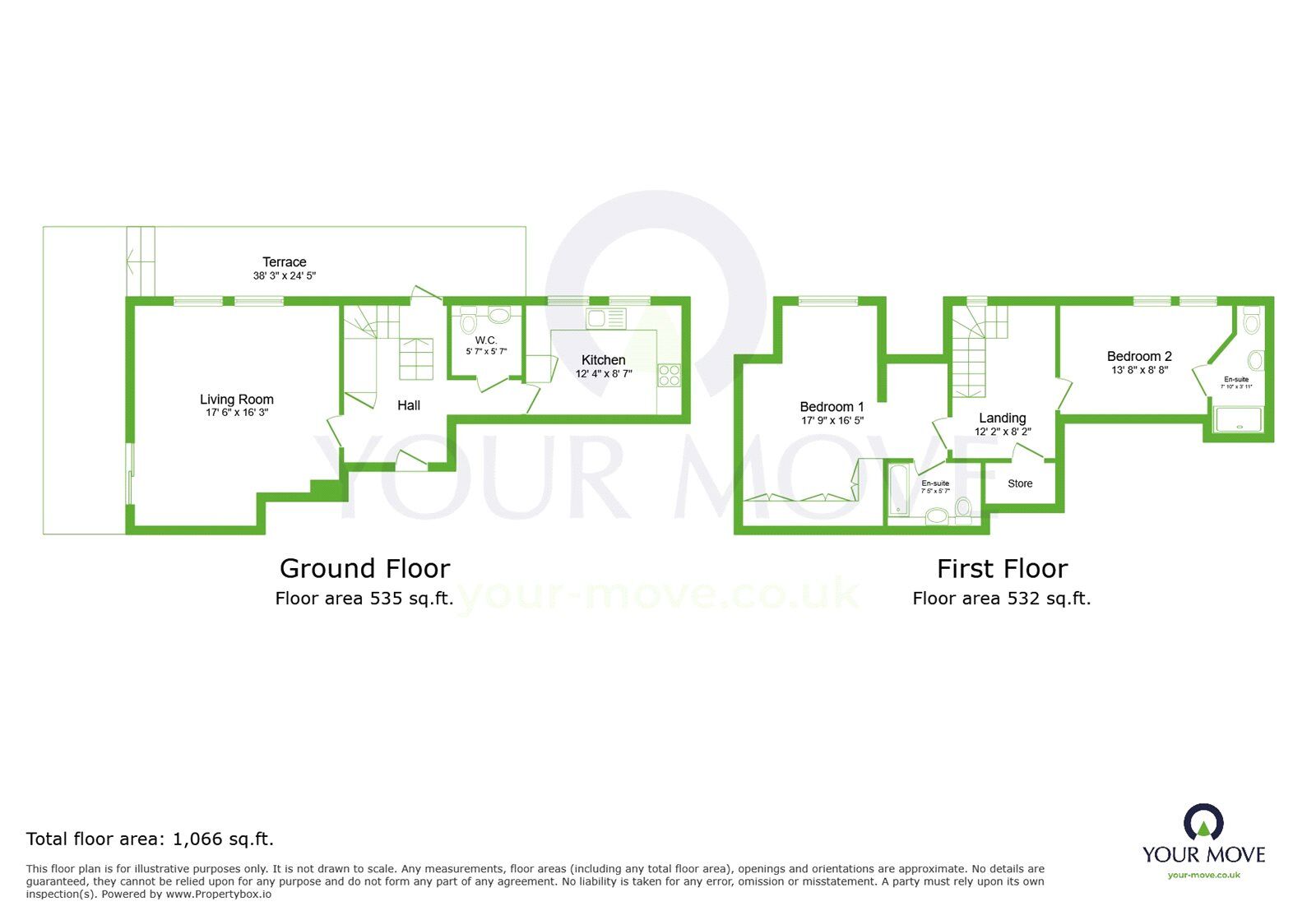 Floorplan of 2 bedroom  Flat for sale, Bunstone Hall, Chapel Drive, Kent, DA2