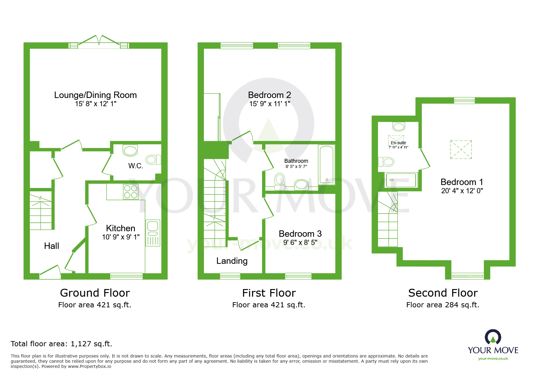 Floorplan of 3 bedroom Semi Detached House for sale, Muir Drive, Dartford, Kent, DA1