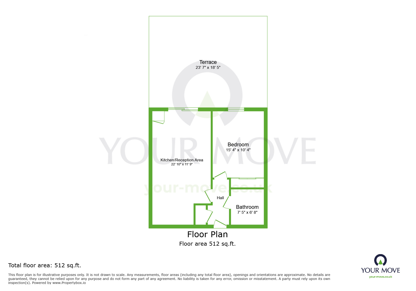Floorplan of 1 bedroom  Flat to rent, William Mundy Way, Dartford, Kent, DA1