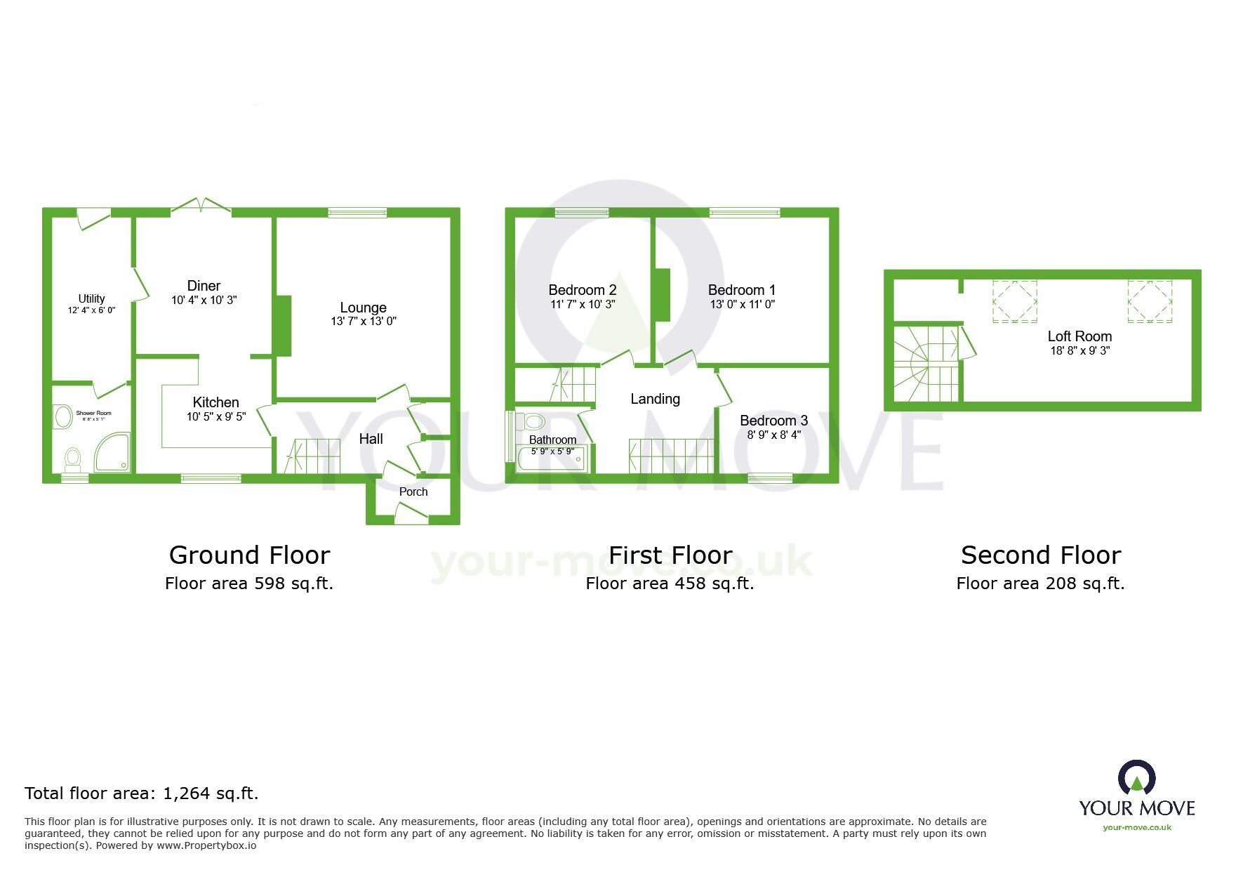 Floorplan of 3 bedroom Semi Detached House for sale, Henderson Drive, Dartford, Kent, DA1