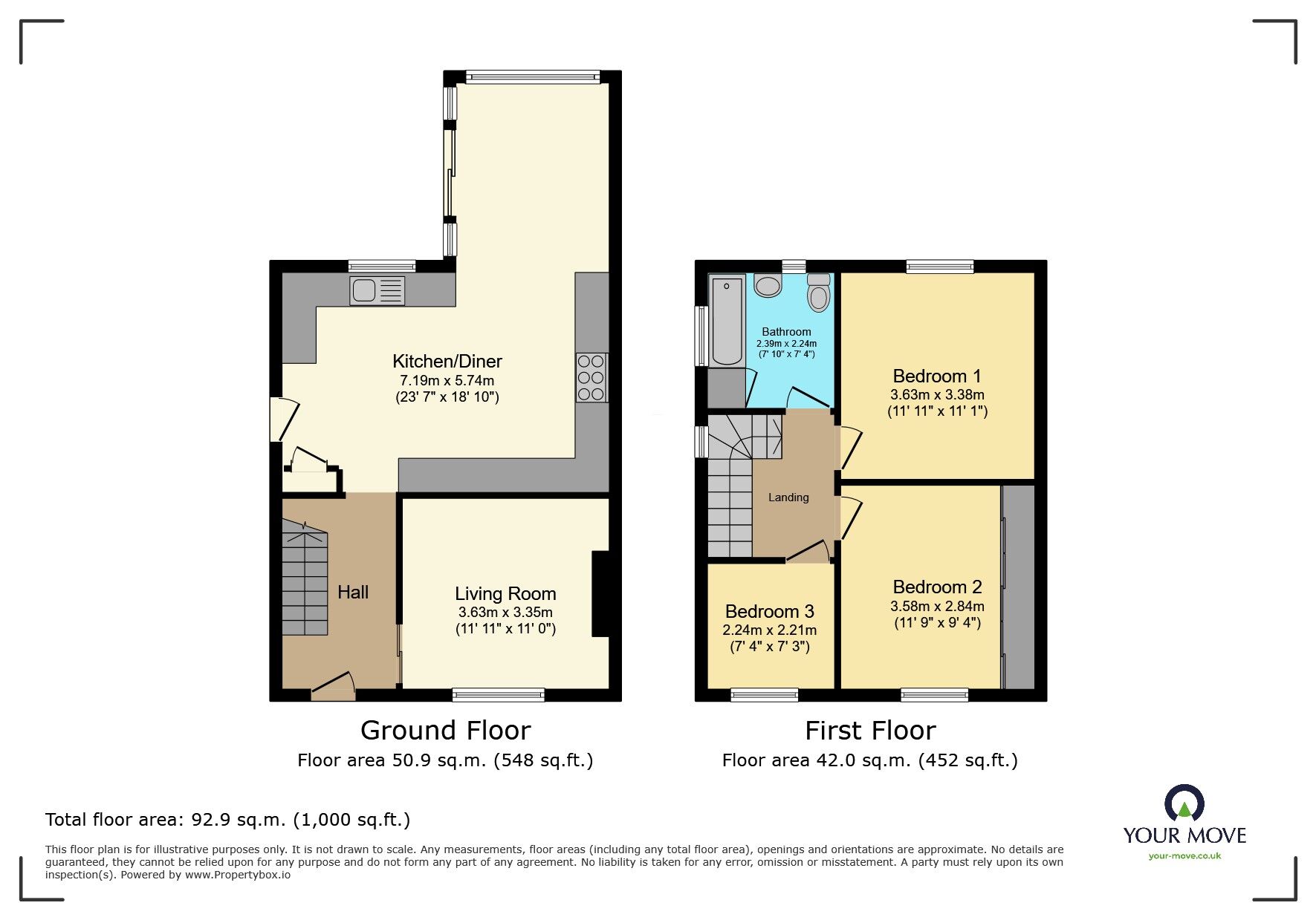 Floorplan of 3 bedroom Semi Detached House for sale, Old Road, Dartford, DA1
