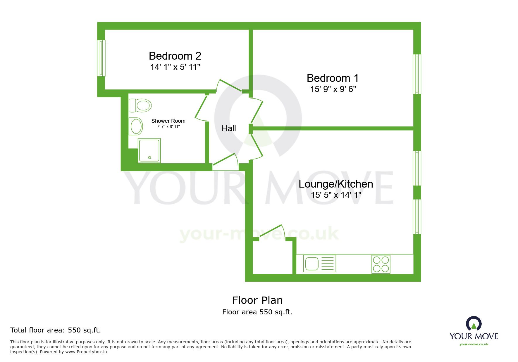 Floorplan of 2 bedroom Flat to rent, Bulls Head Yard, Dartford, Kent, DA1