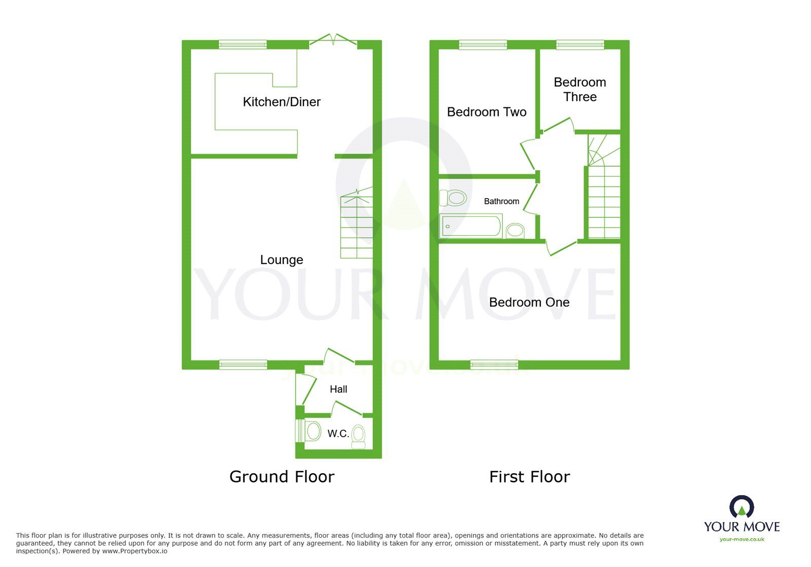 Floorplan of 3 bedroom Mid Terrace House to rent, Falcon Close, Dartford, Kent, DA1