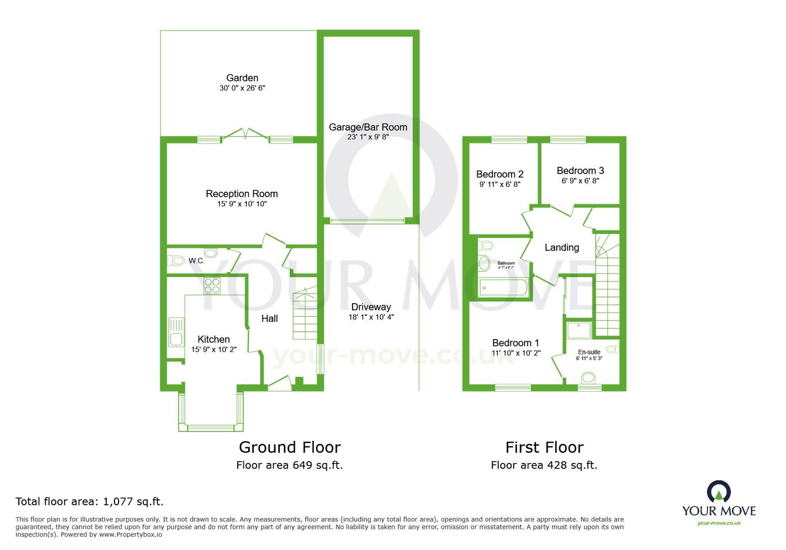 Floorplan of 3 bedroom Semi Detached House for sale, Peacock Close, Greenhithe, Kent, DA9