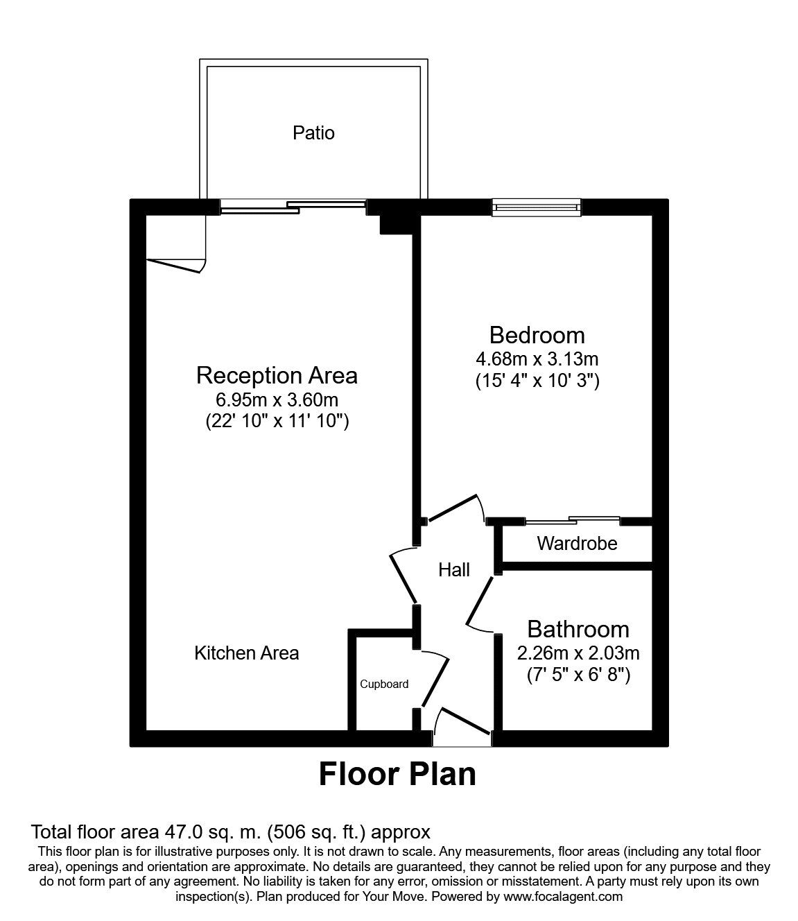Floorplan of 1 bedroom Flat for sale, William Mundy Way, Dartford, DA1