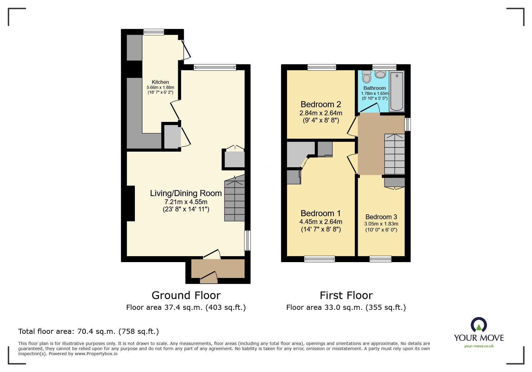 Floorplan of 3 bedroom Semi Detached House for sale, Stour Road, Crayford, Dartford, DA1