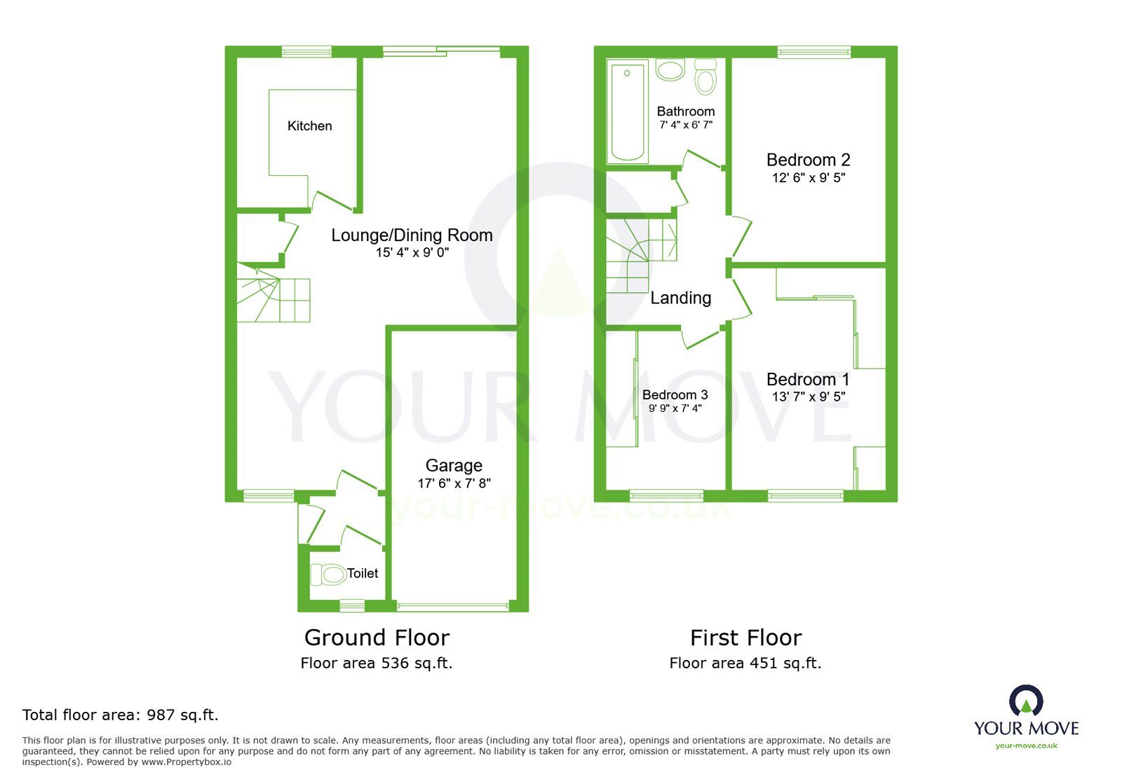 Floorplan of 3 bedroom Mid Terrace House for sale, Joyce Green Lane, Dartford, Kent, DA1