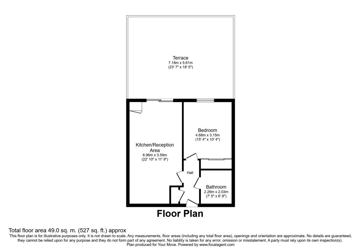 Floorplan of 1 bedroom Flat for sale, William Mundy Way, Dartford, DA1