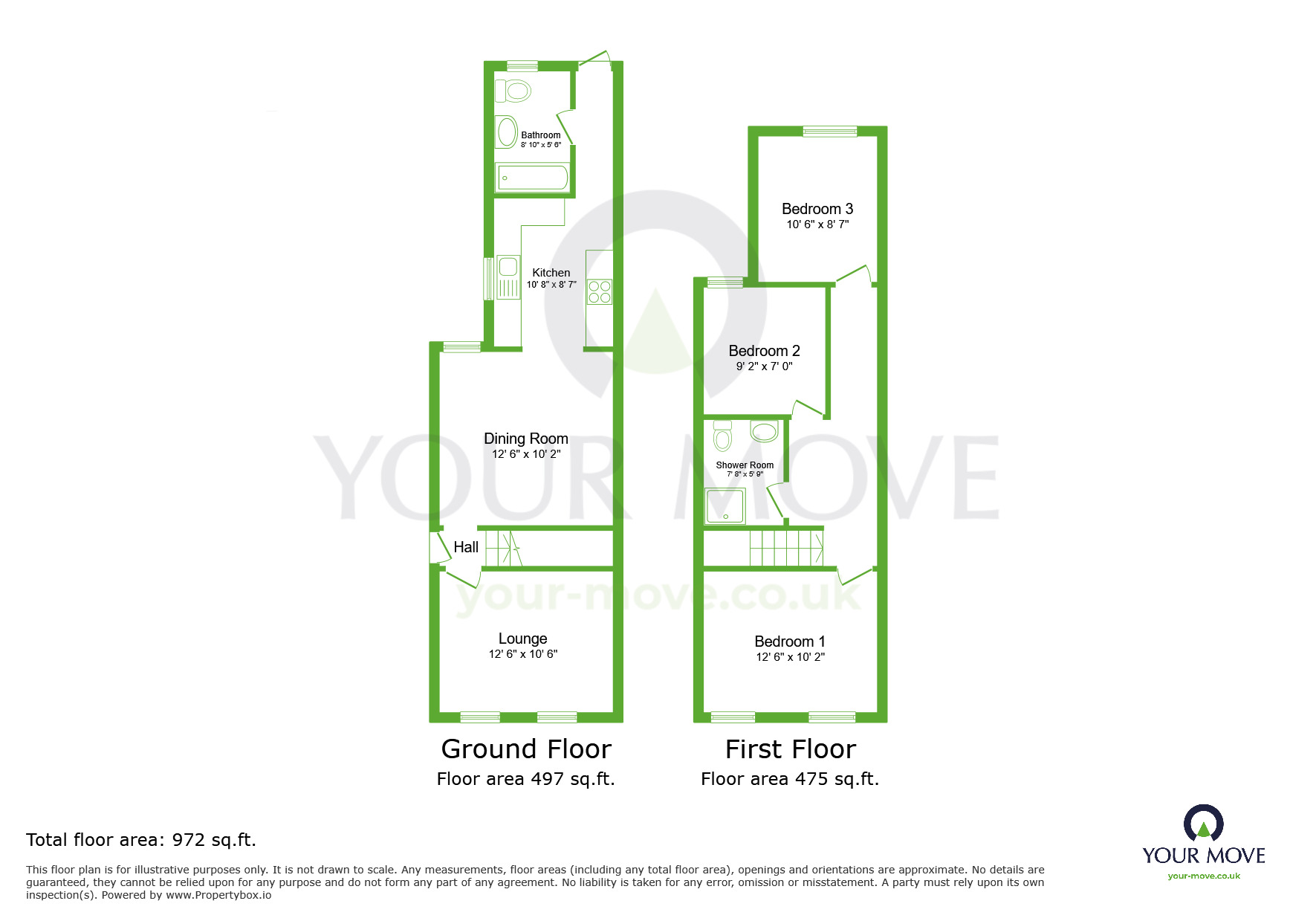Floorplan of 3 bedroom Semi Detached House to rent, Maiden Lane, Dartford, Kent, DA1