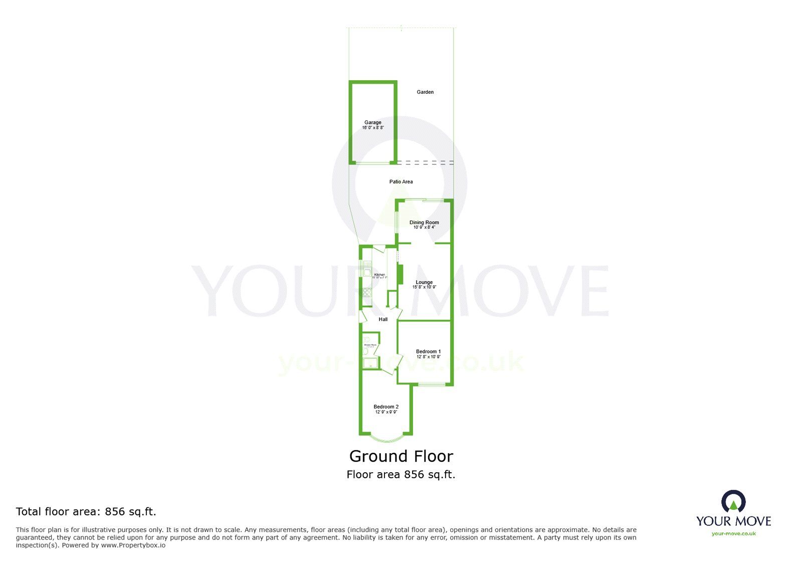 Floorplan of 2 bedroom Semi Detached Bungalow for sale, Rosedale Close, Dartford, Kent, DA2