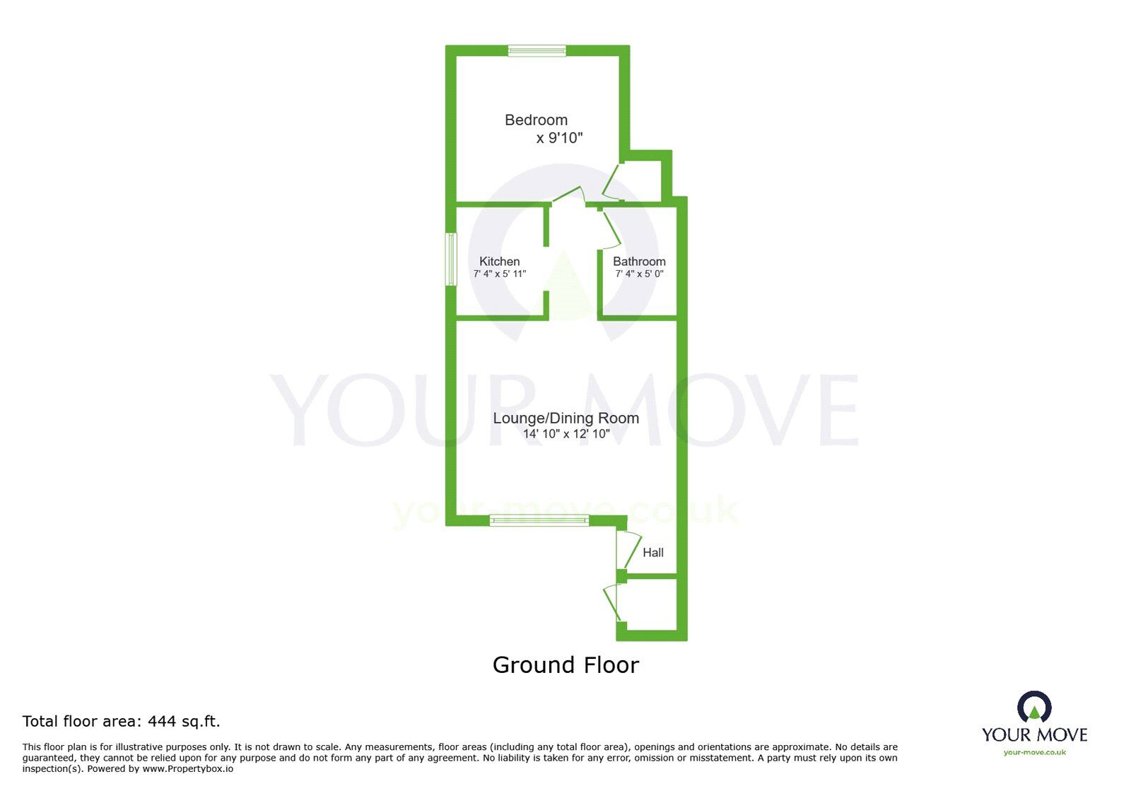 Floorplan of 1 bedroom Flat to rent, Knights Manor Way, Dartford, Kent, DA1