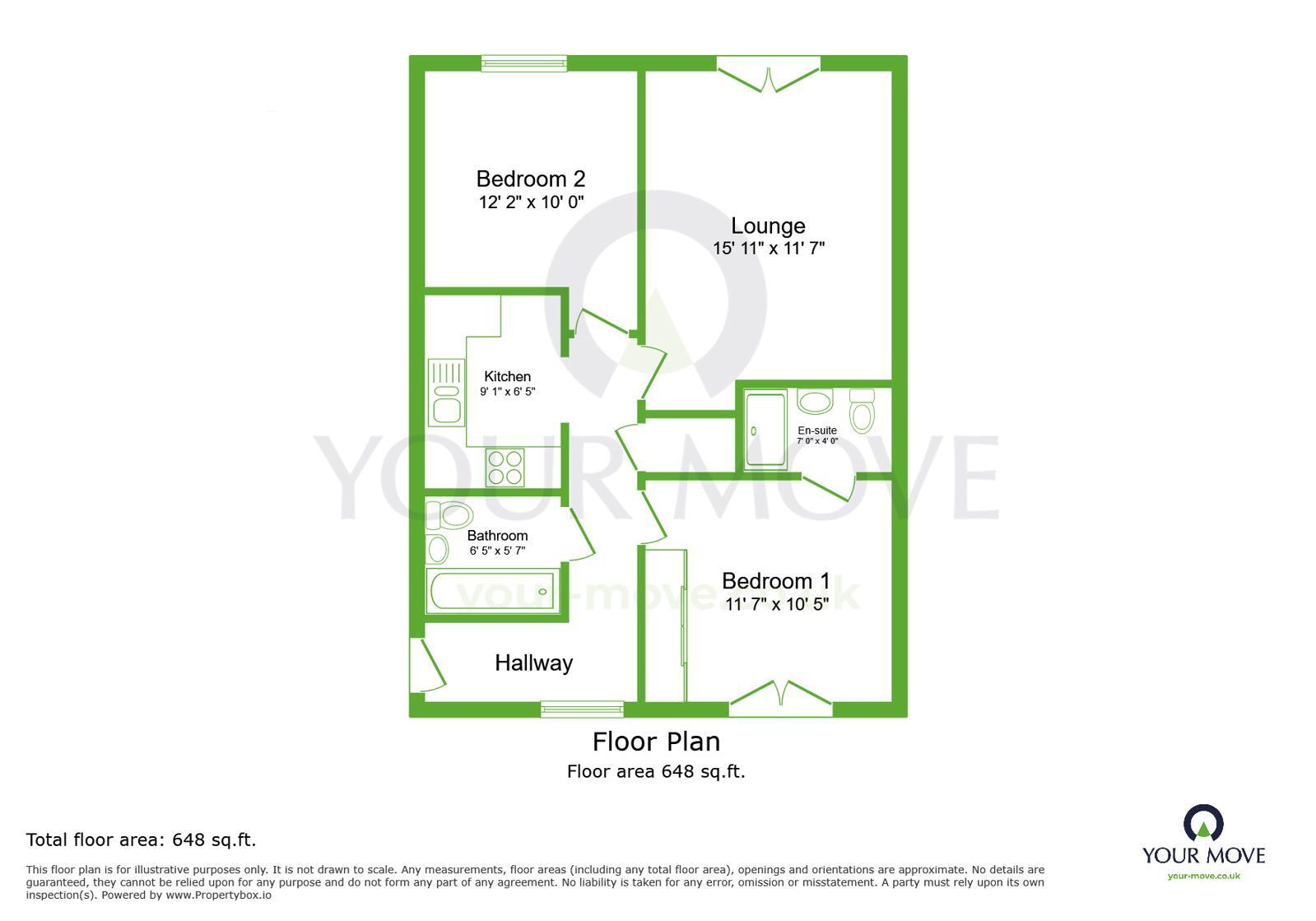 Floorplan of 2 bedroom Flat to rent, Esparto Way, South Darenth, Kent, DA4