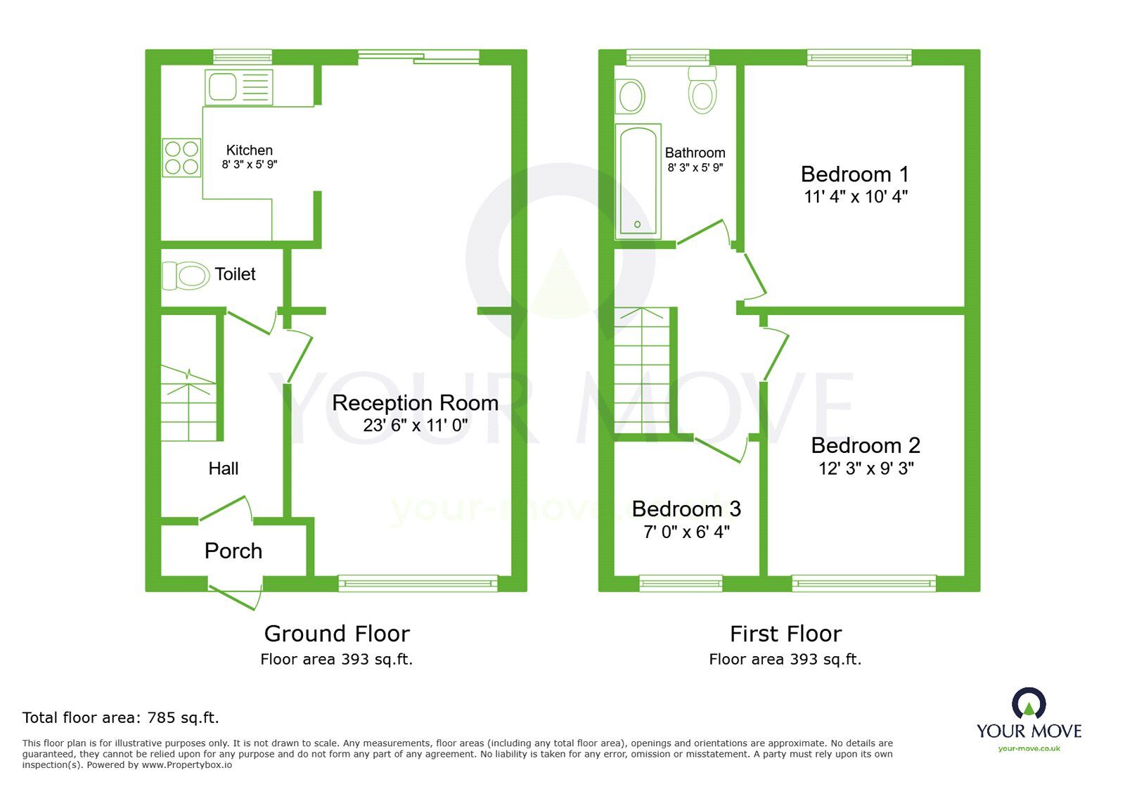 Floorplan of 3 bedroom Mid Terrace House for sale, Wilmot Road, Dartford, Kent, DA1