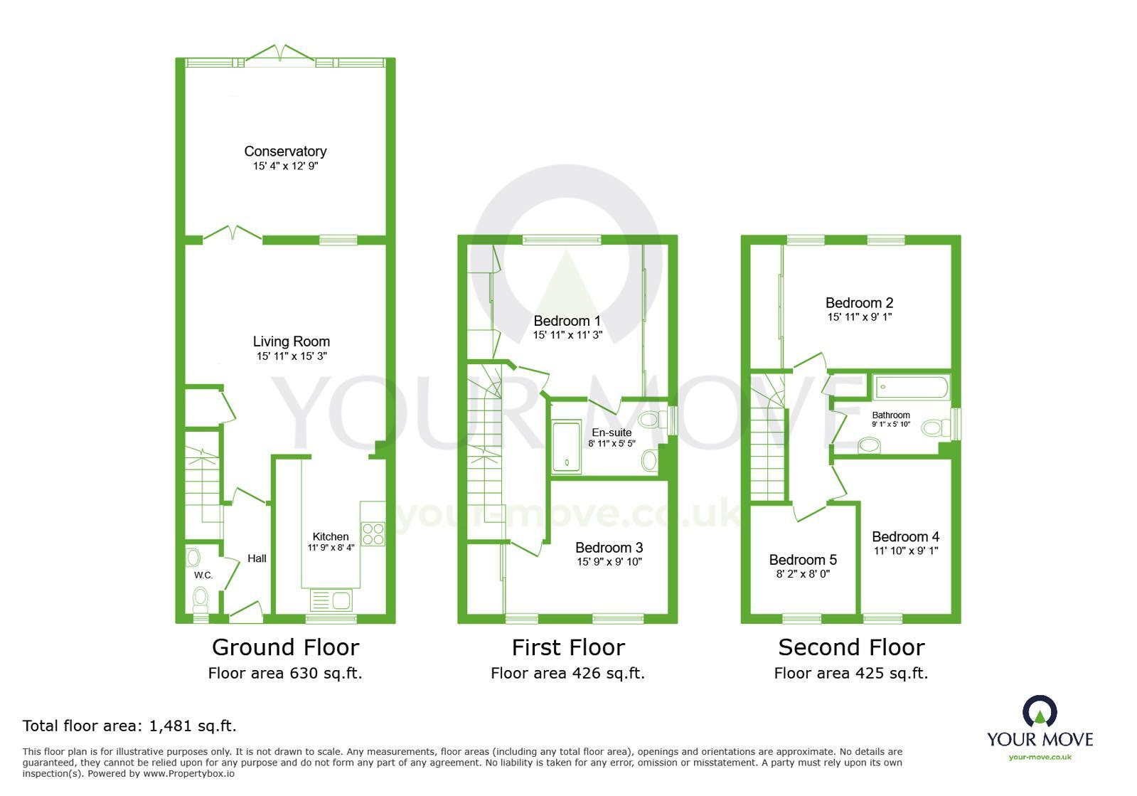 Floorplan of 5 bedroom End Terrace House for sale, Brunel Way, Dartford, DA1