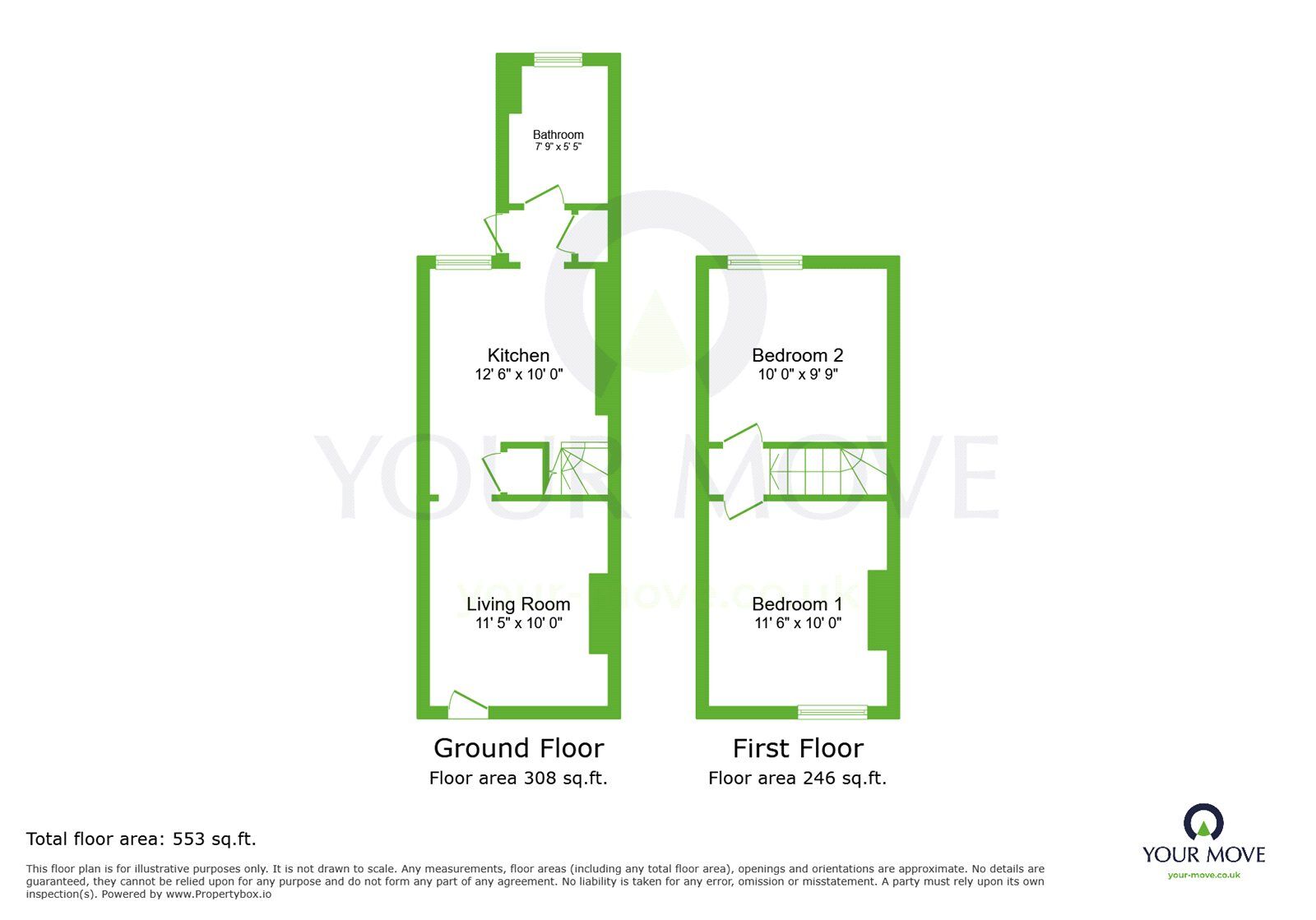Floorplan of 2 bedroom Mid Terrace House to rent, St. Albans Road, Dartford, Kent, DA1