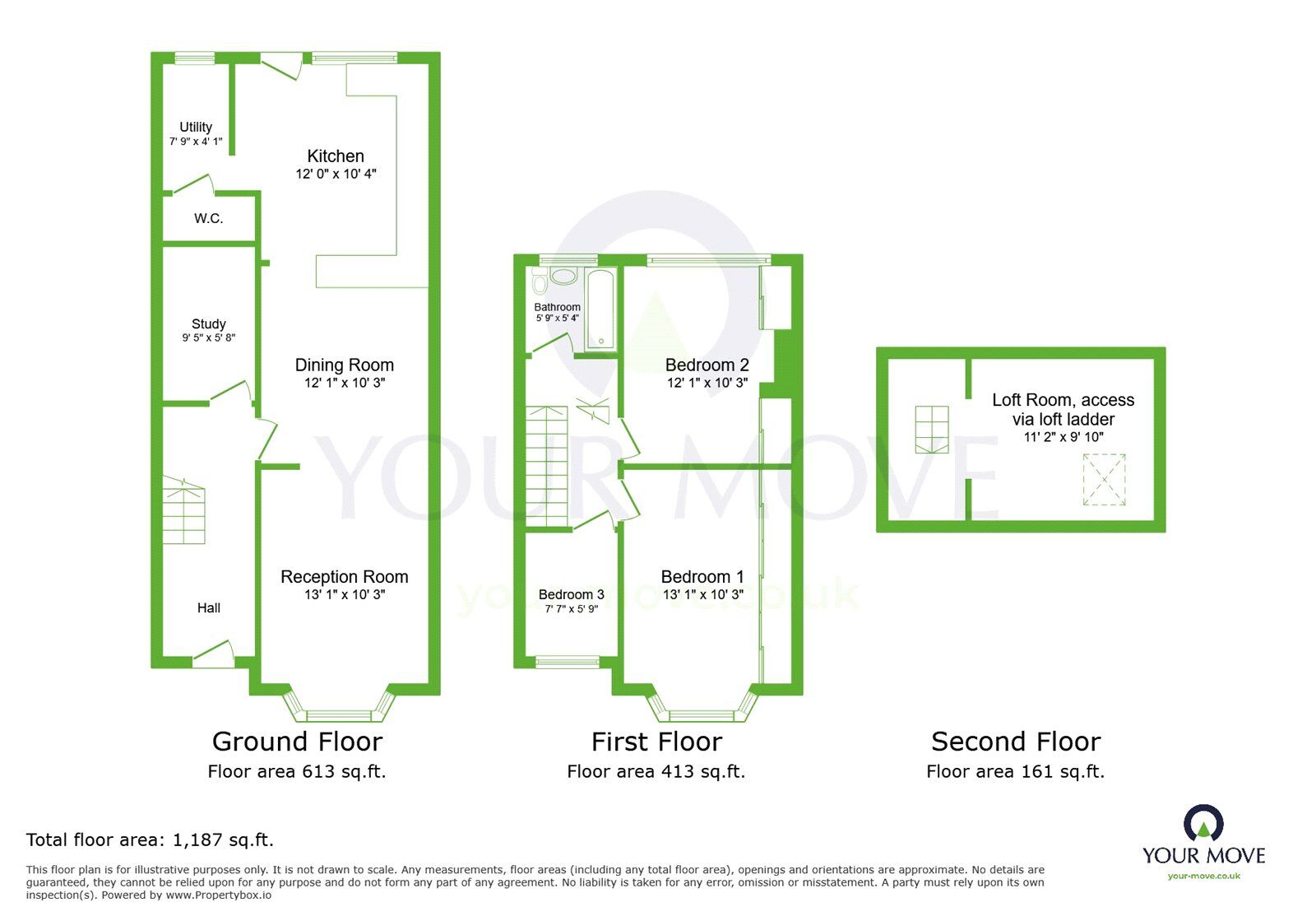 Floorplan of 3 bedroom End Terrace House for sale, Ashen Drive, Dartford, Kent, DA1