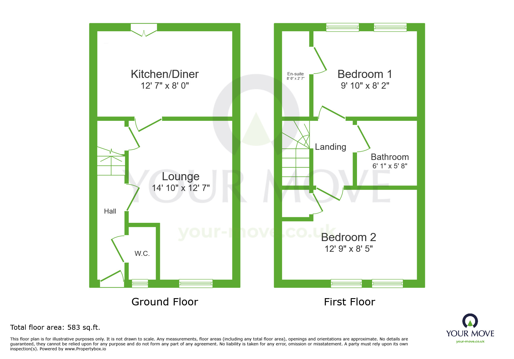 Floorplan of 2 bedroom Mid Terrace House to rent, Marsh Street North, Dartford, Kent, DA1
