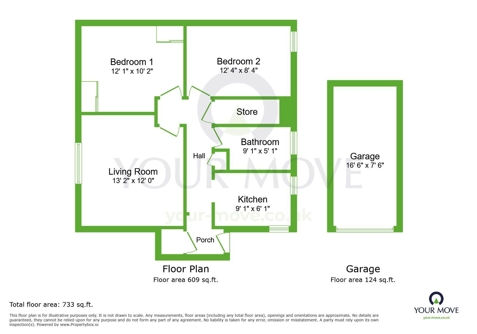 Floorplan of 2 bedroom Flat for sale, Phillips Close, Dartford, Kent, DA1