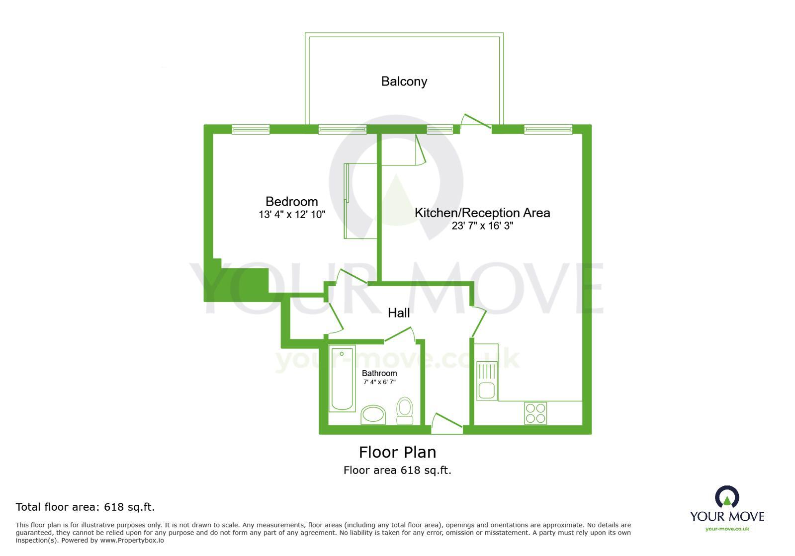 Floorplan of 1 bedroom Flat for sale, James Smith Court, Dartford, DA1
