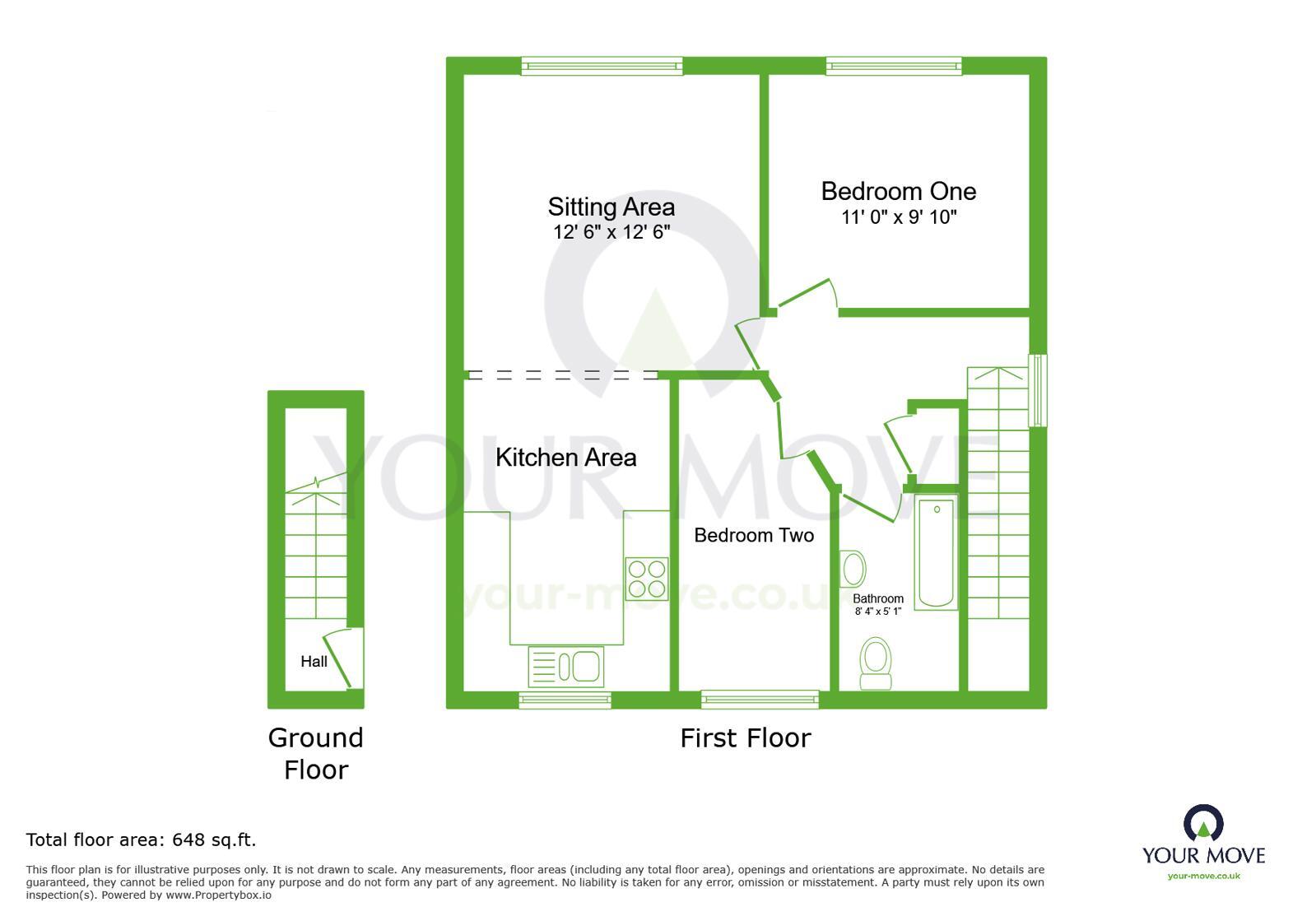 Floorplan of 2 bedroom Flat for sale, Dudsbury Road, Dartford, Kent, DA1