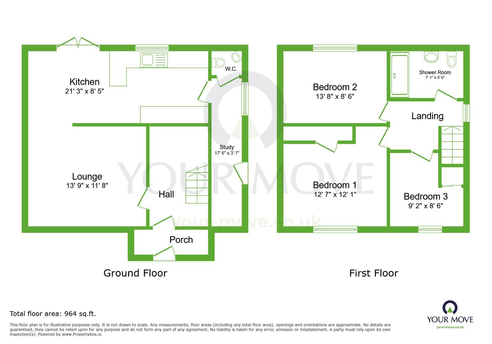 Floorplan of 3 bedroom Semi Detached House for sale, Kingsley Avenue, Dartford, Kent, DA1