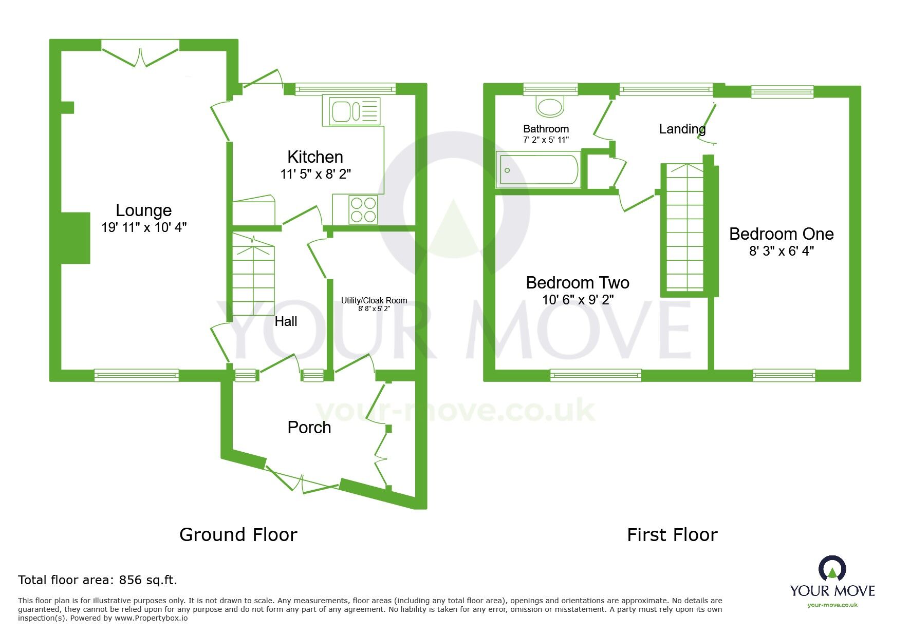 Floorplan of 2 bedroom Mid Terrace House for sale, Attlee Drive, Dartford, Kent, DA1