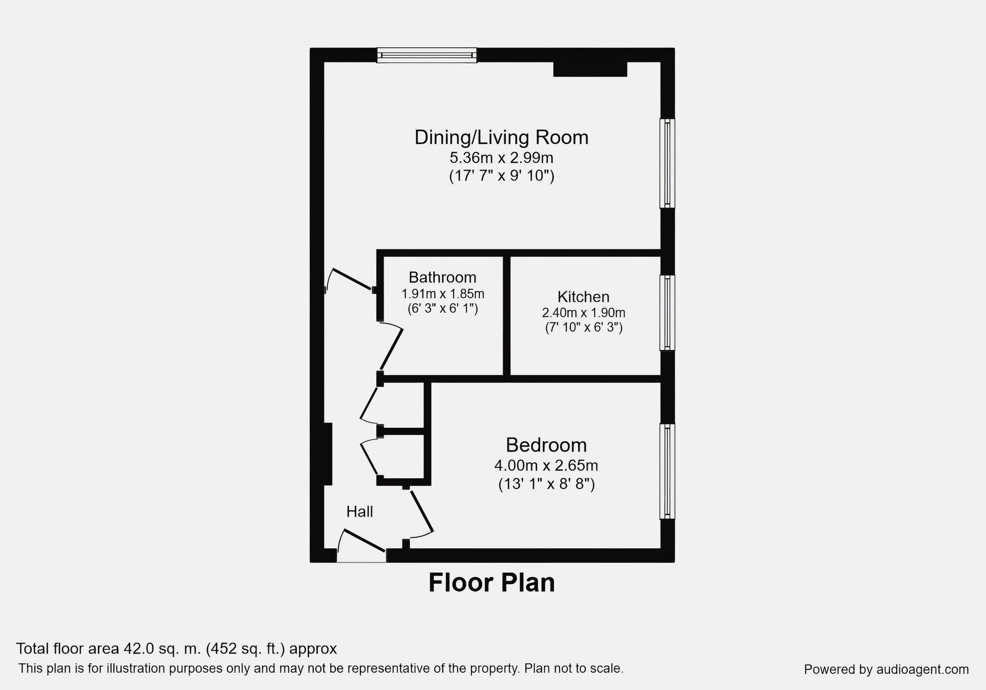 Floorplan of 1 bedroom Flat for sale, Winston Close, Greenhithe, Kent, DA9