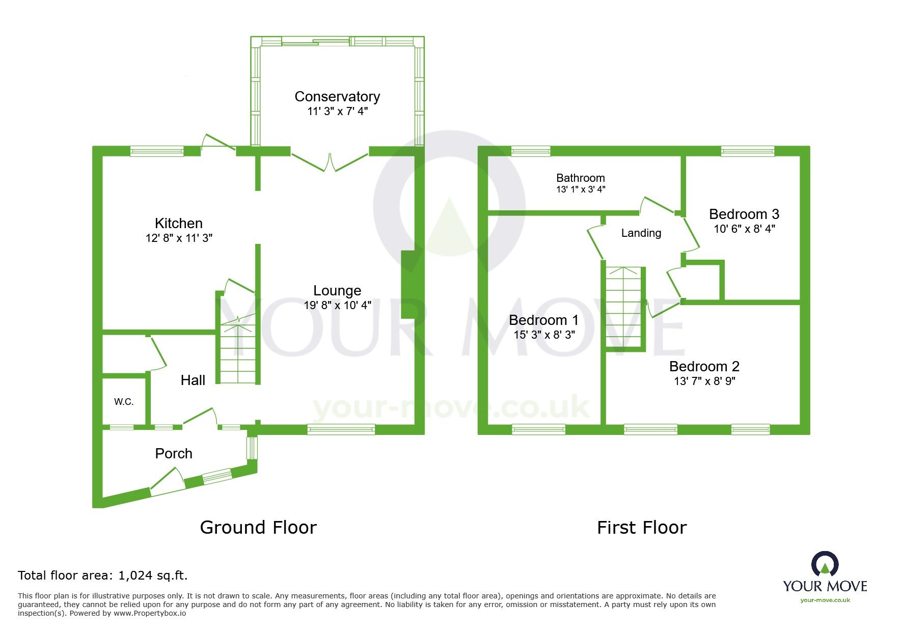 Floorplan of 3 bedroom Mid Terrace House for sale, Littlebrook Manorway, Dartford, Kent, DA1