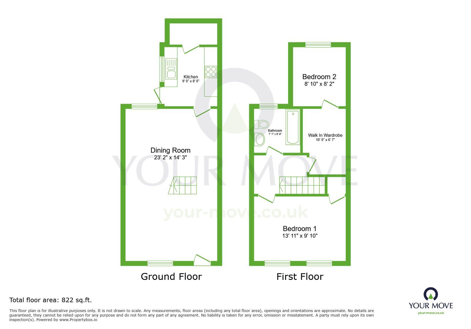Floorplan of 3 bedroom Mid Terrace House to rent, Mount Pleasant Road, Dartford, Kent, DA1
